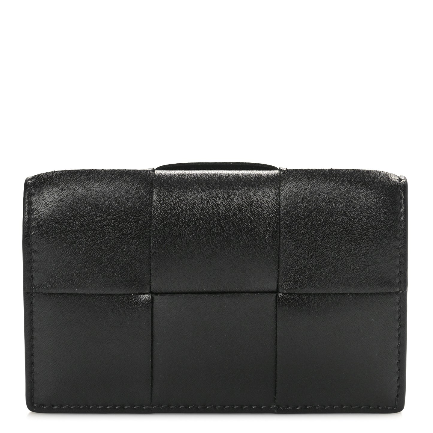 Nappa Maxi Intrecciato Card Holder Wallet Black