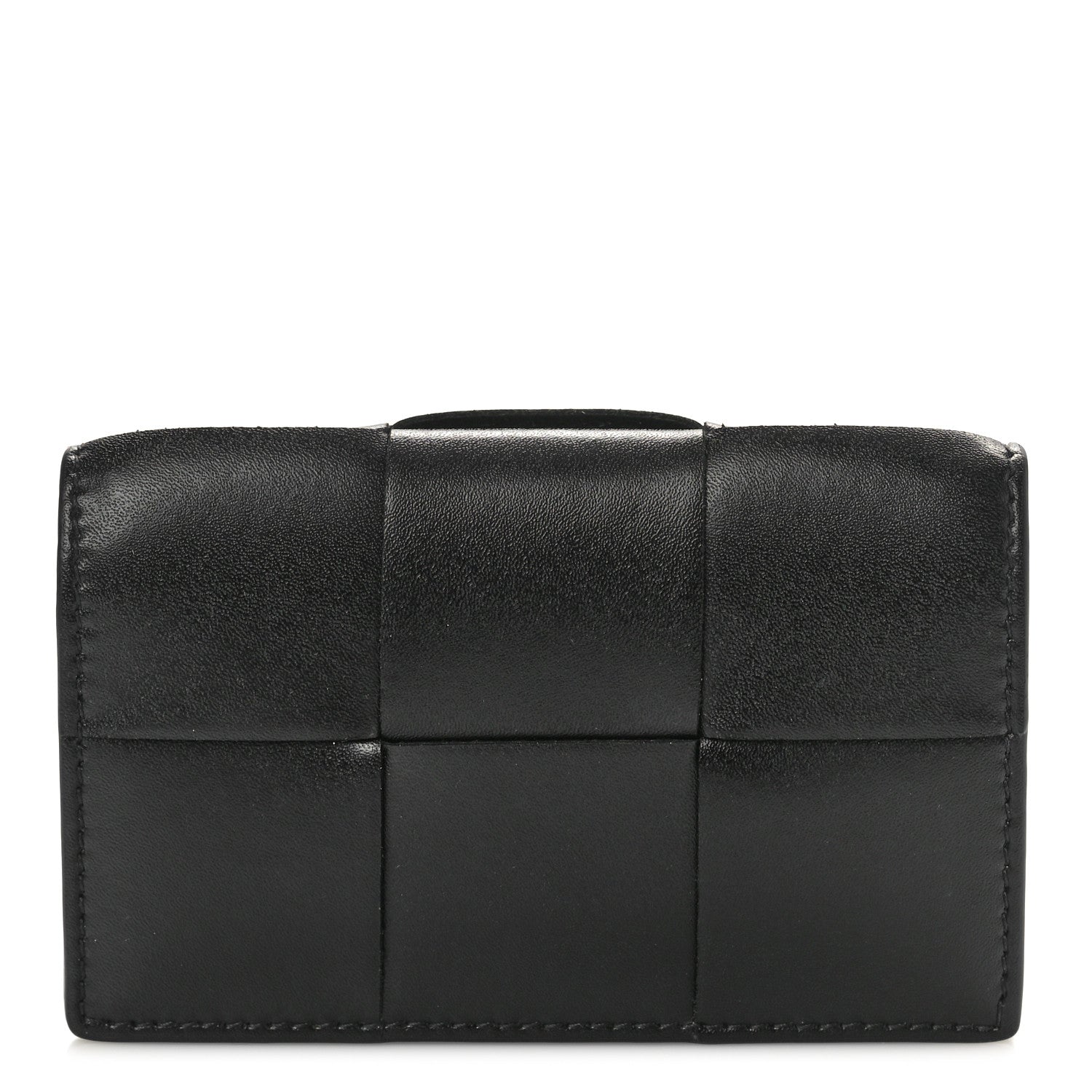 Bottega Veneta Nappa Maxi Intrecciato Card Holder Wallet Black 1 of 7