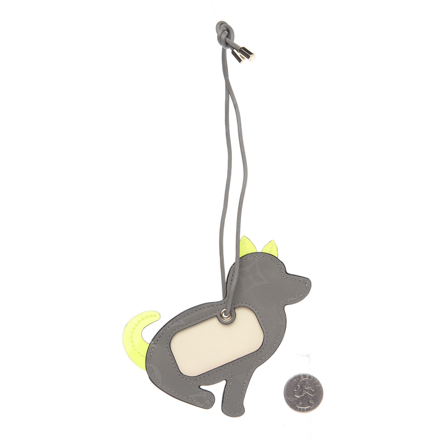 Monogram Titanium Dog Name Tag