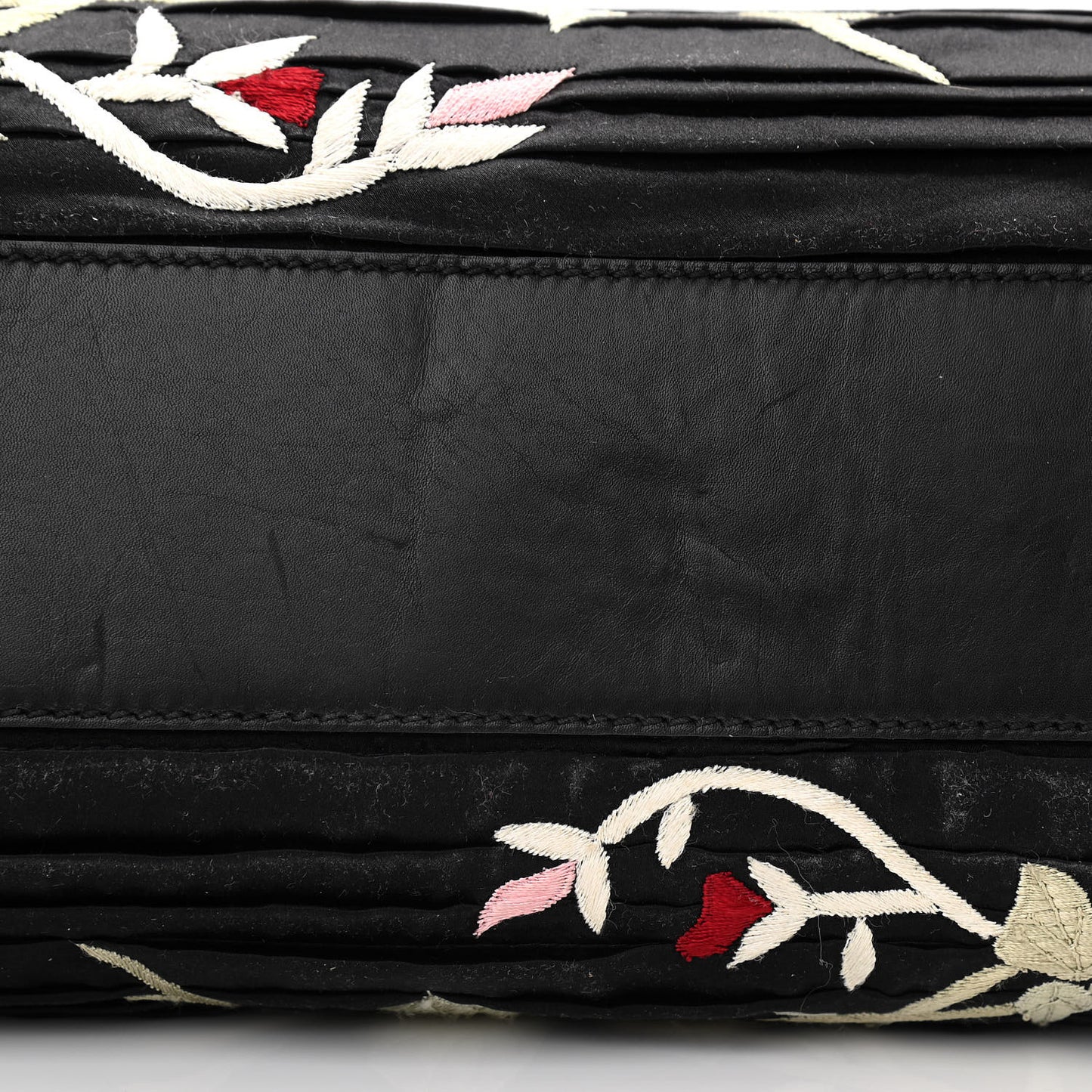 Silk Embroidered Tom Ford Japanese Flower Bag Black