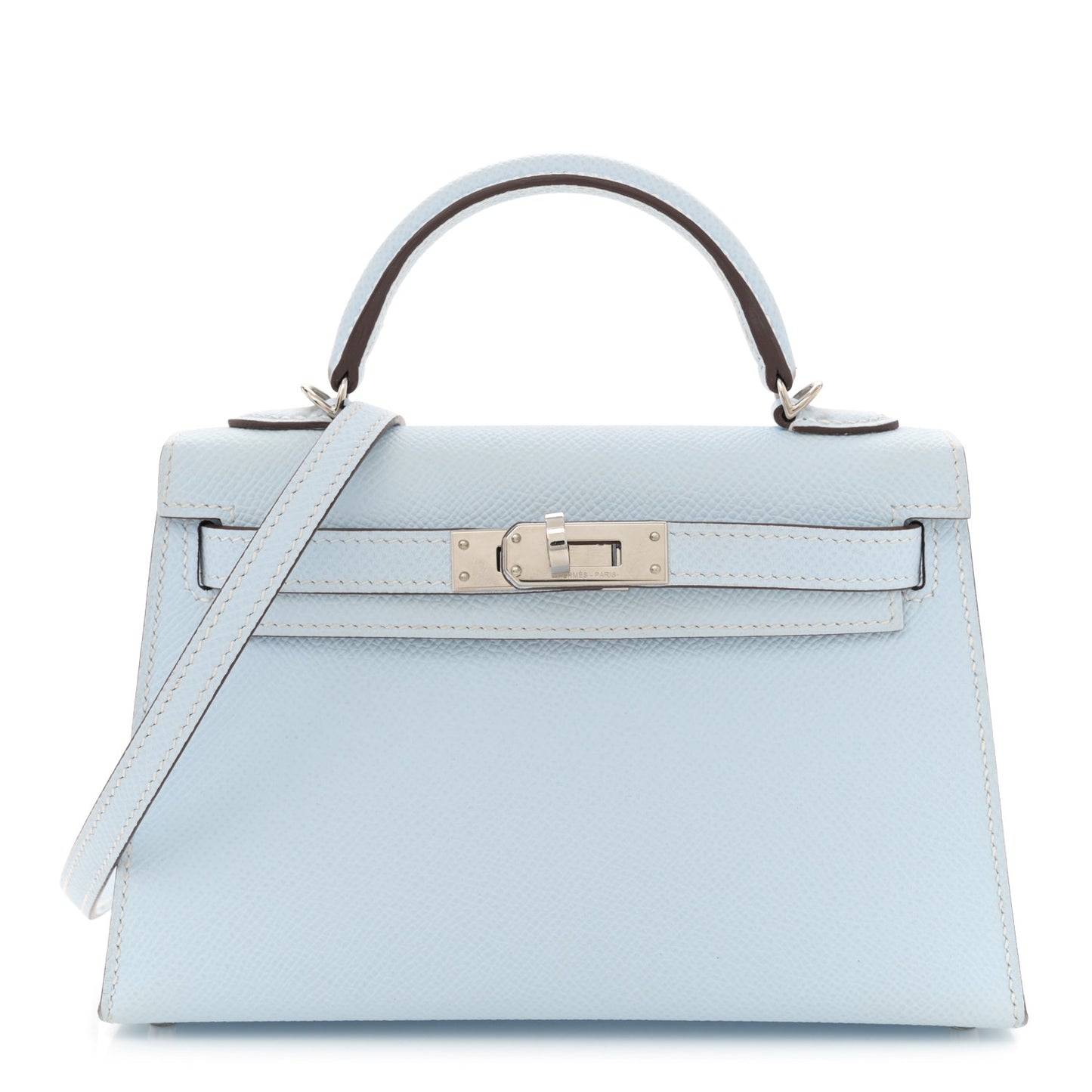 Epsom Mini Kelly Sellier 20 Bleu Brume