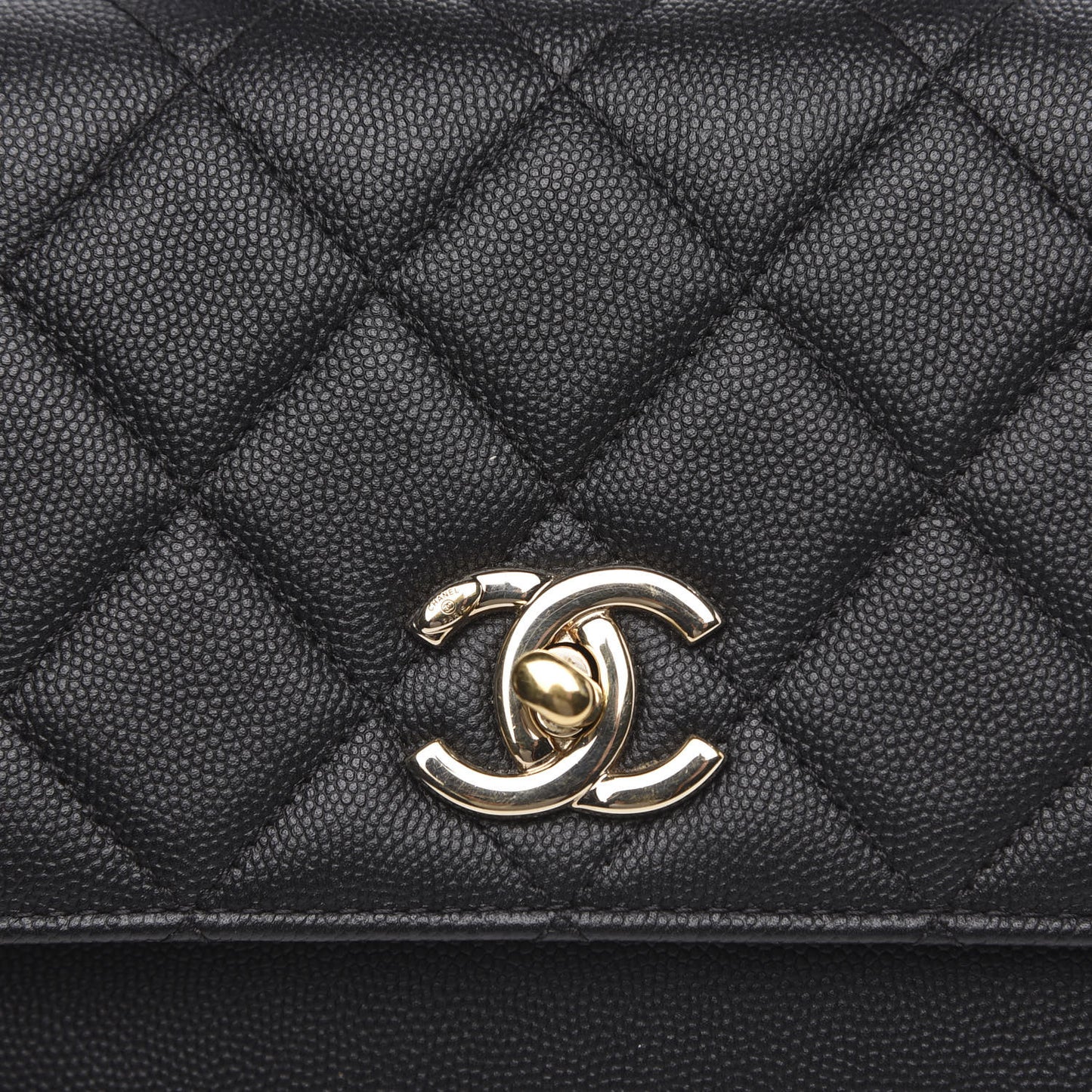Caviar Quilted Small Business Affinity Flap Black