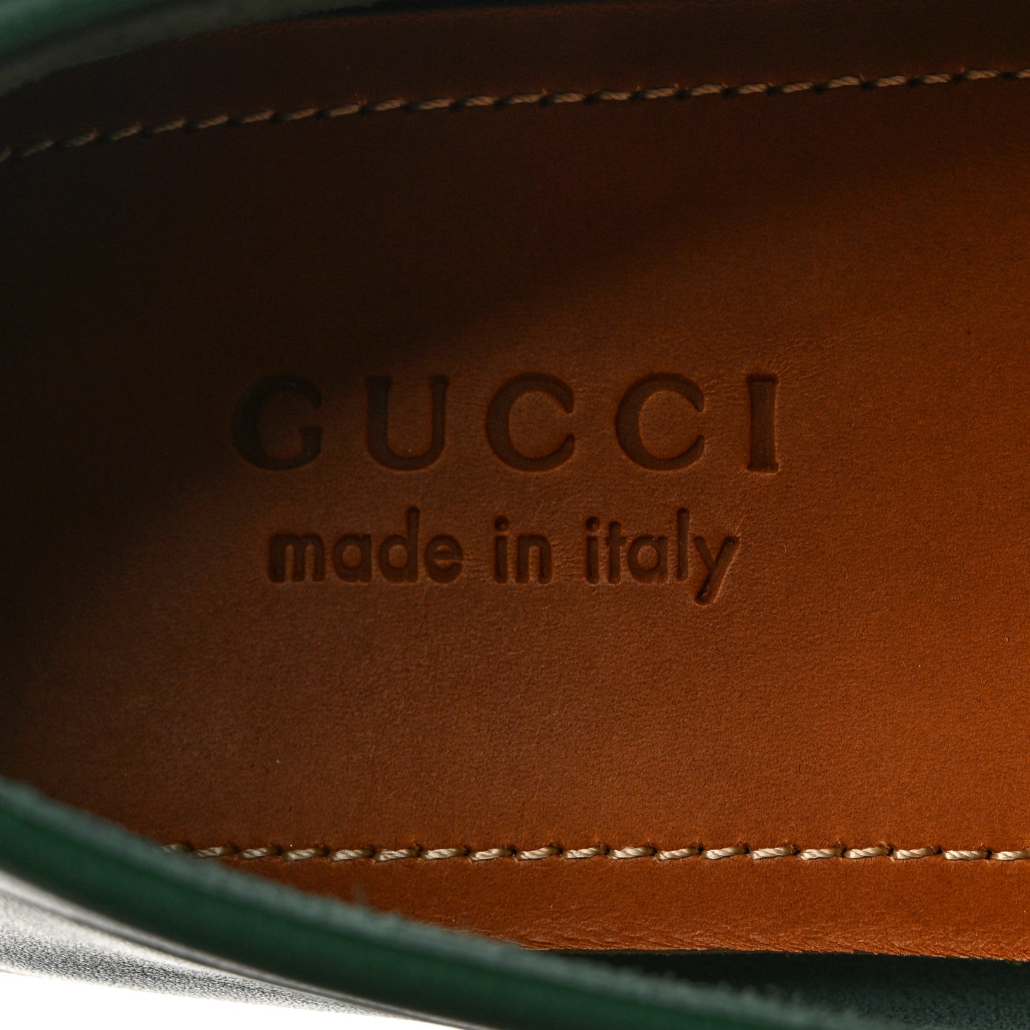 Gucci Soft Clove Calfskin Mens Interlocking G Driver Loafers 12 Vintage Green 6 of 10
