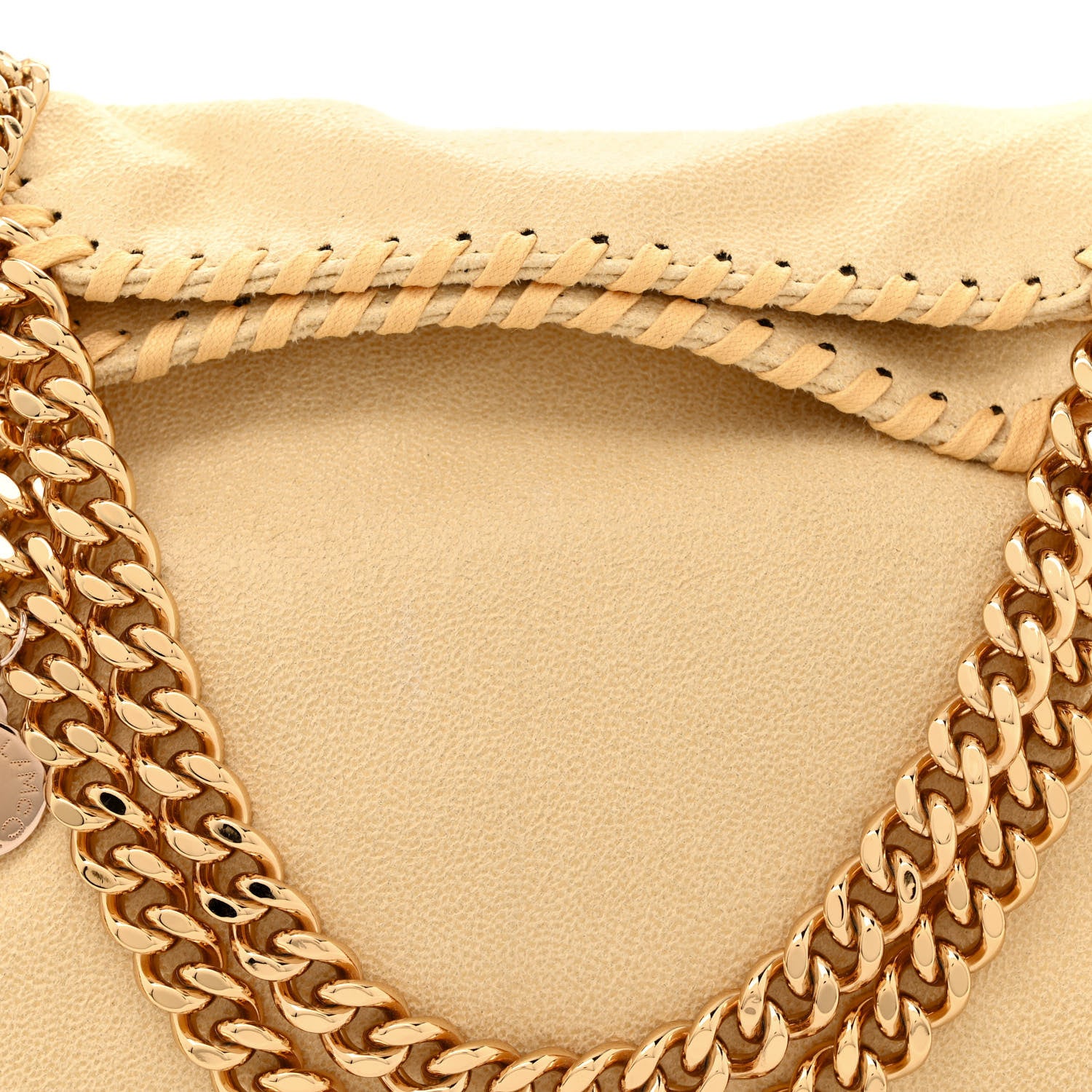 Stella McCartney Shaggy Deer Falabella Mini Fold Over Tote Pastel Yellow 7 of 9