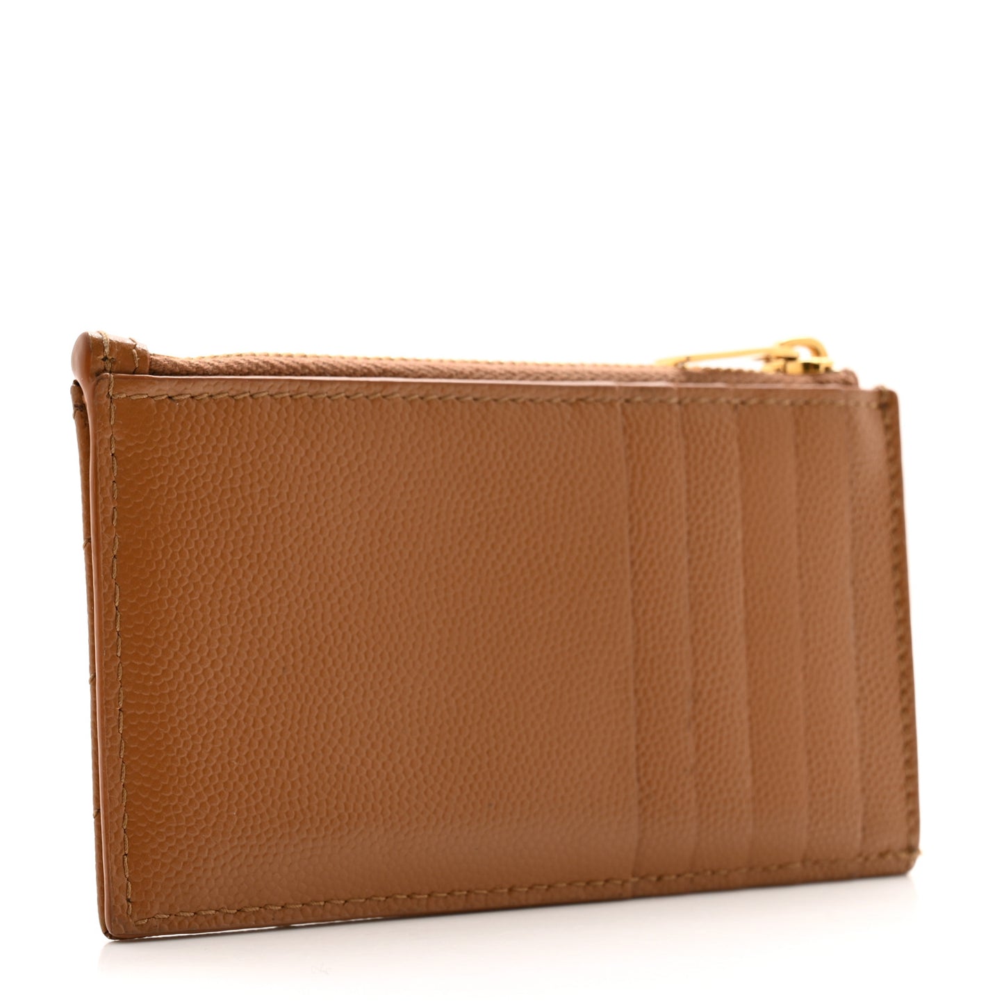 Grain De Poudre Matelasse Chevron Monogram Fragments Zippered Card Case Cork
