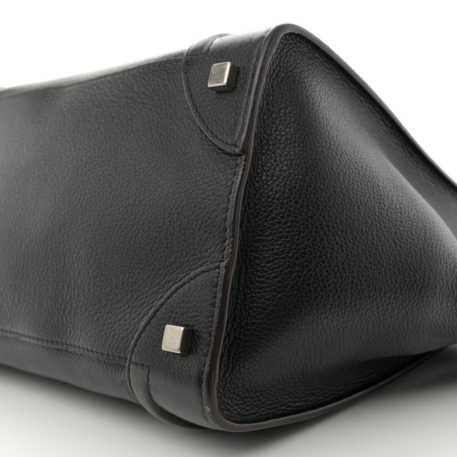 Celine Drummed Calfskin Mini Luggage Black 9 of 10