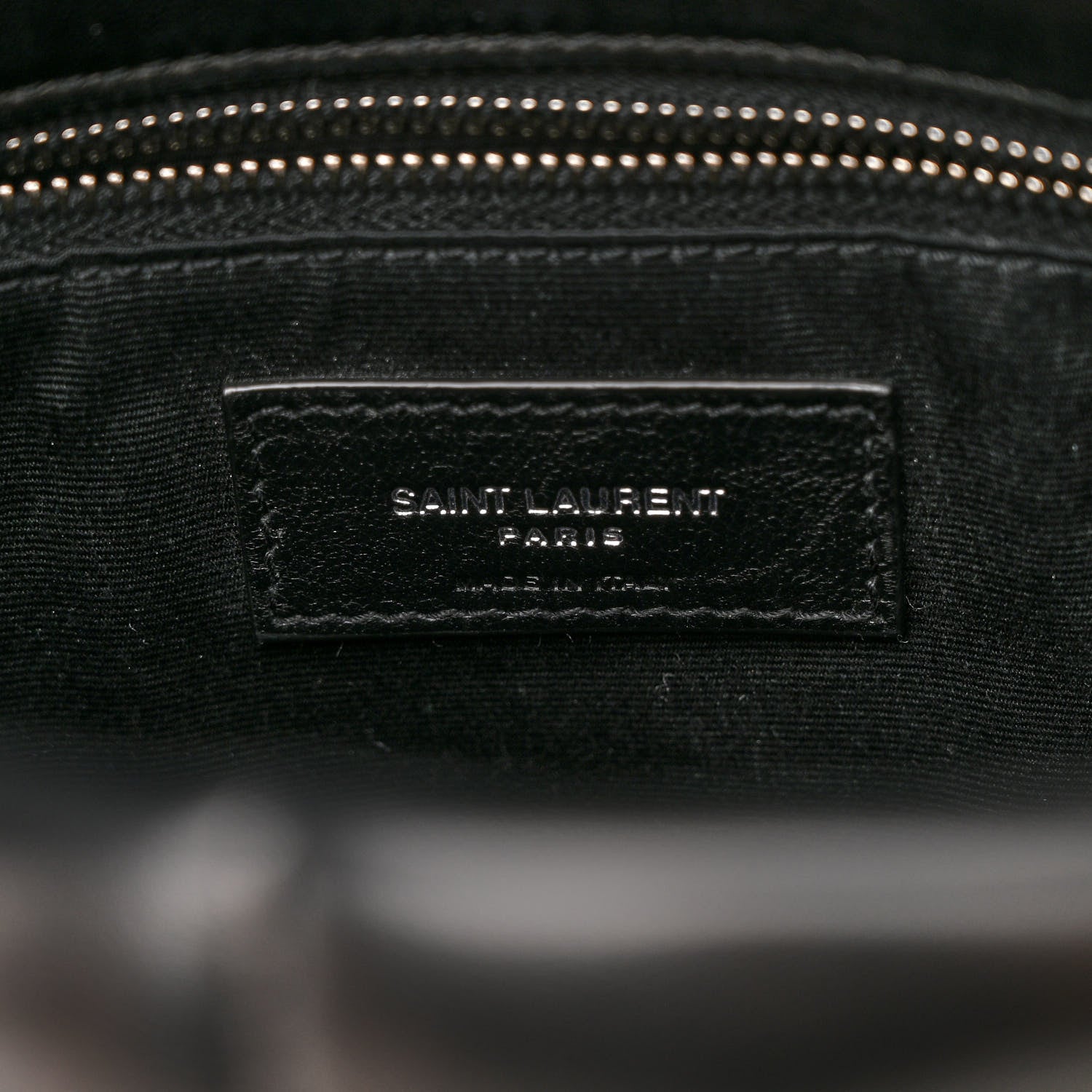 Saint Laurent Lambskin Quilted Medium Loulou Puffer Monogram Chain Satchel Black 7 of 13