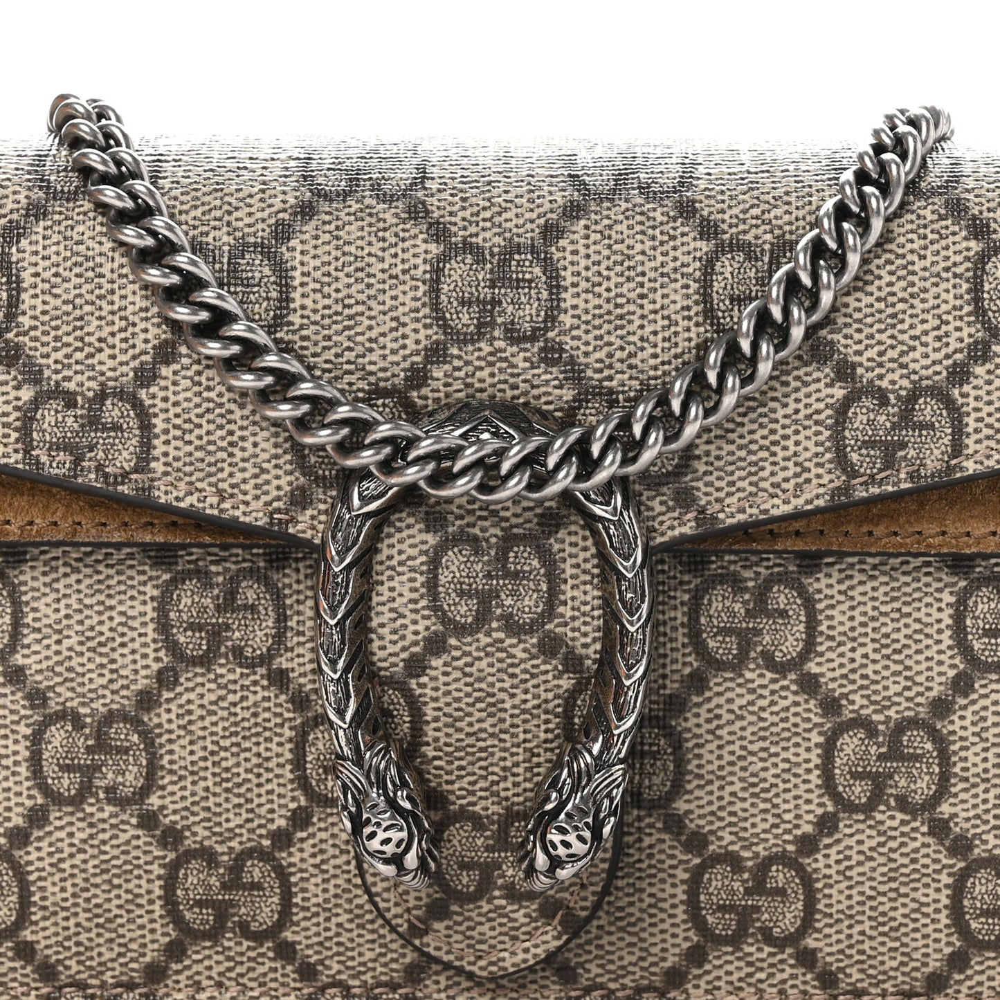 GG Supreme Monogram Super Mini Dionysus Shoulder Bag Taupe