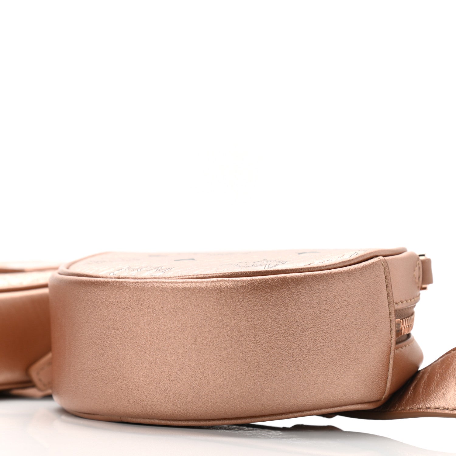 MCM Metallic Visetos Stark Original Belt Bag Champagne Gold 11 of 11