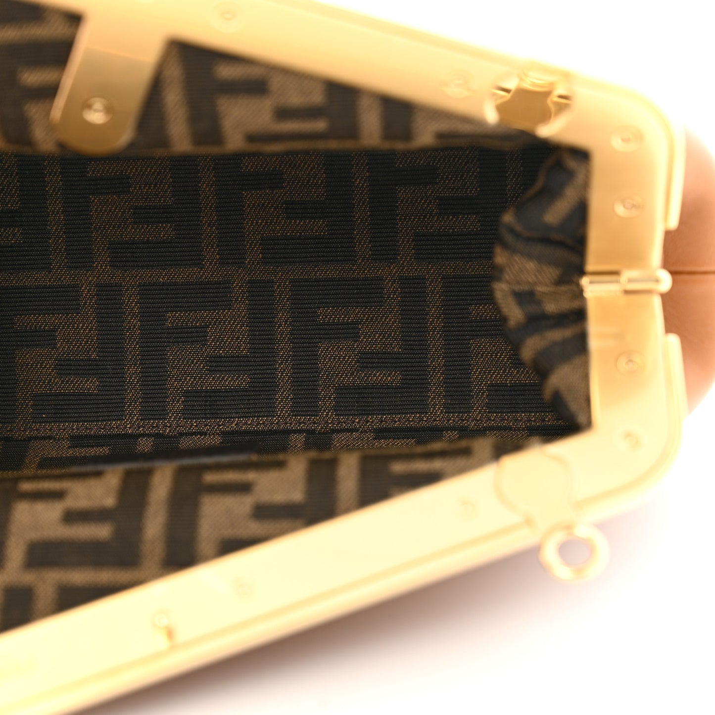Shiny Nappa Small Fendi First Caramello