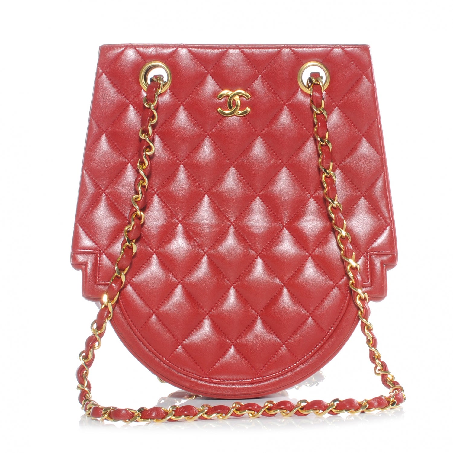 Chanel Lambskin Quilted Small Shoulder Bag Red 41133 – FASHIONPHILE