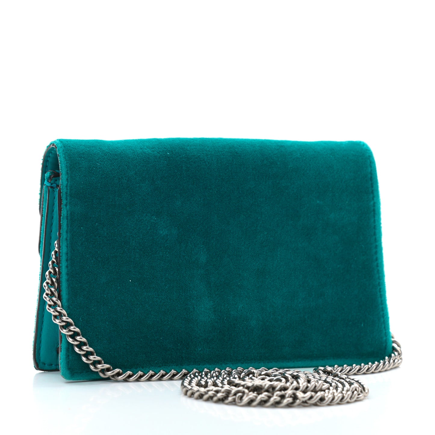 Velvet Super Mini Dionysus Shoulder Bag Pavone Cyan