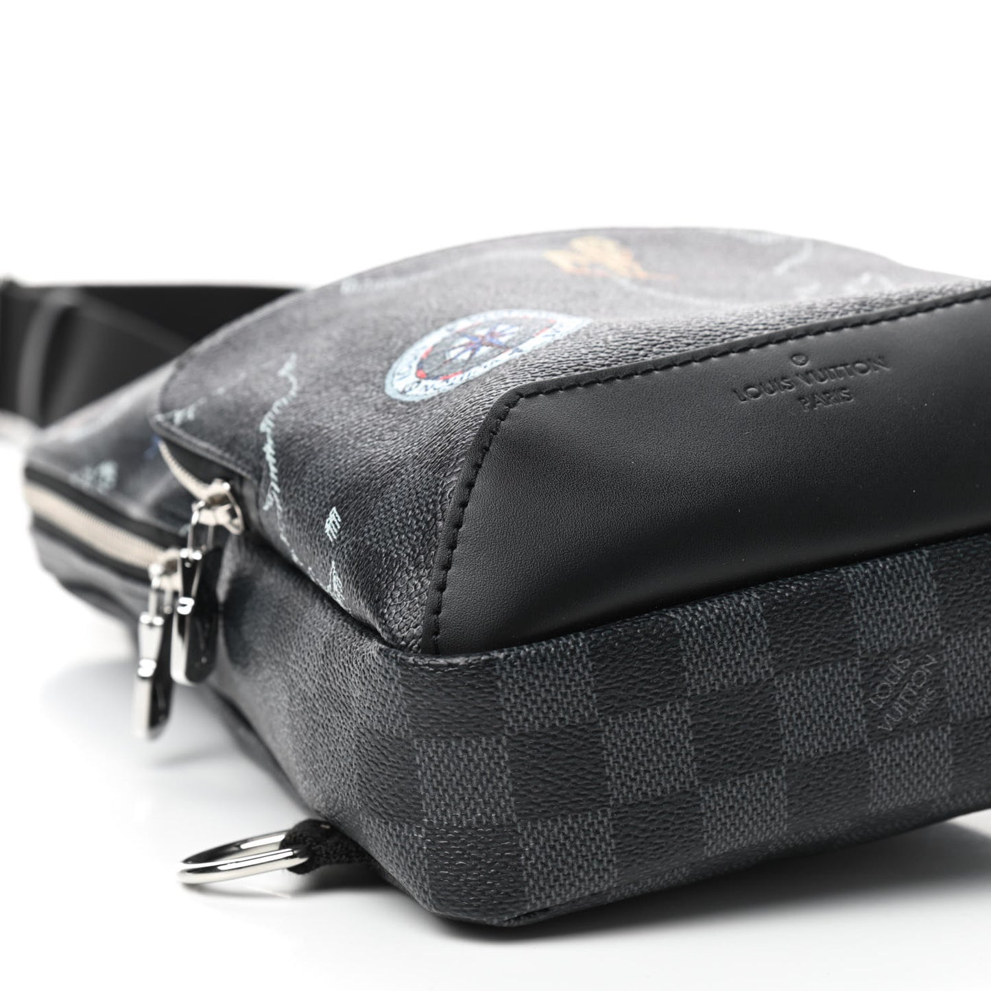 Damier Graphite World Map Avenue Sling Backpack