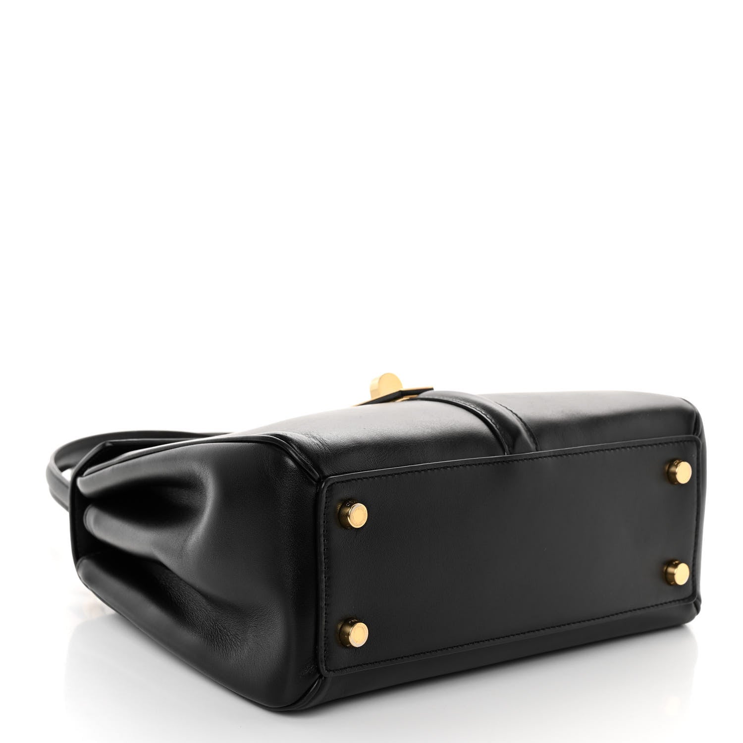Celine Satinated Calfskin Small 16 Top Handle Bag Black 4 of 11