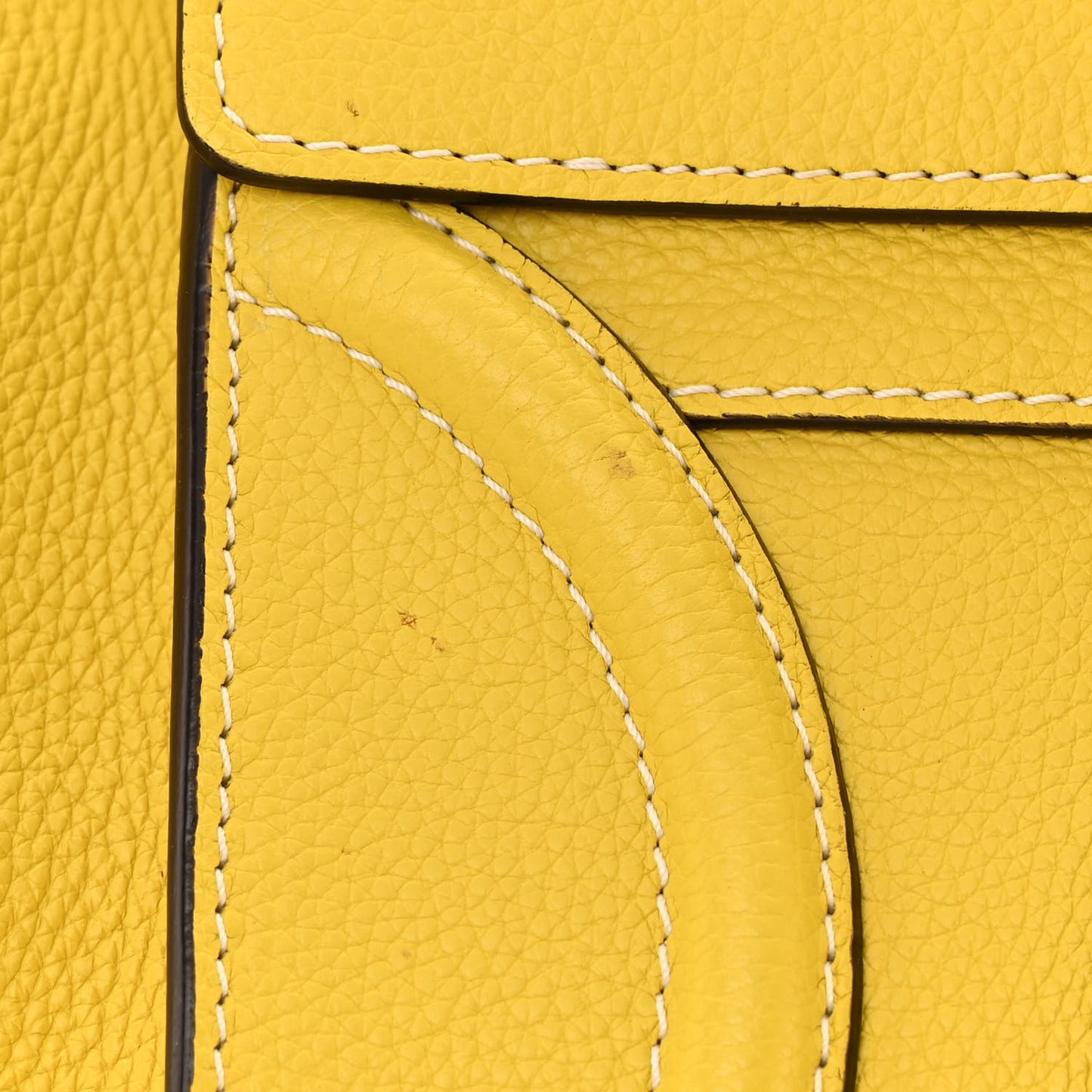 Drummed Calfskin Mini Luggage Citron