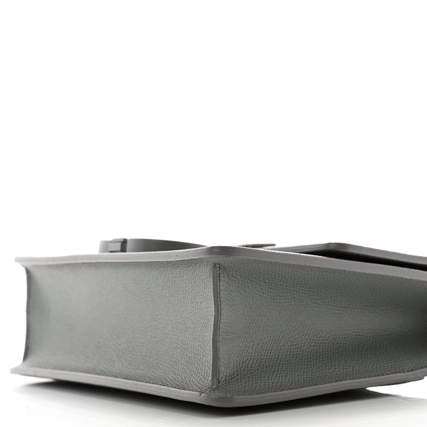 Ultra Matte Grained Calfskin 30 Montaigne Flap Bag Grey