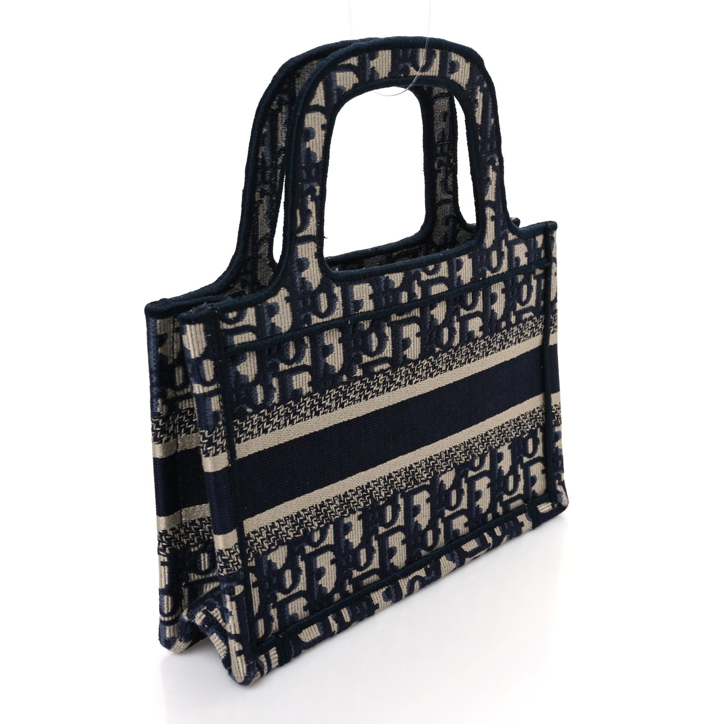 Oblique Mini Book Tote Blue Multicolor