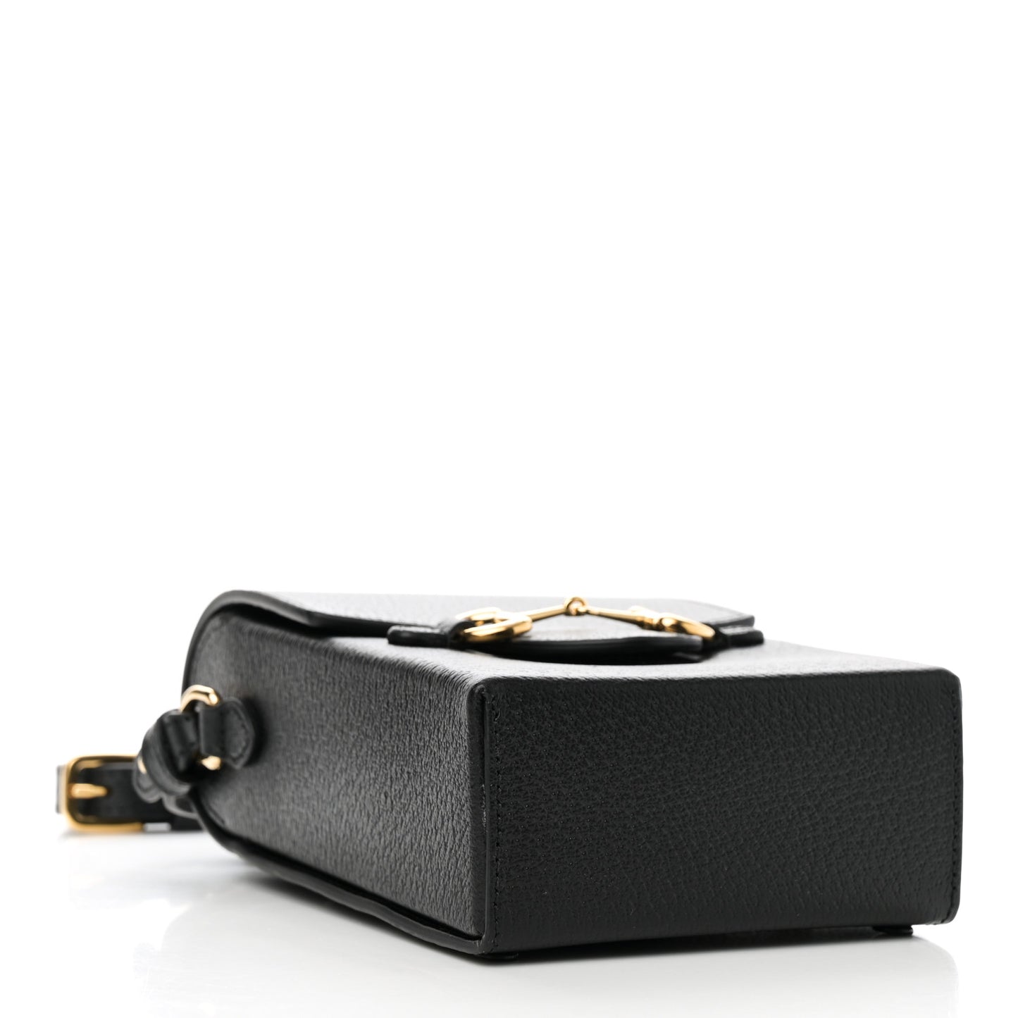 Dollar Calfskin Vertical Horsebit 1955 Crossbody Bag Black