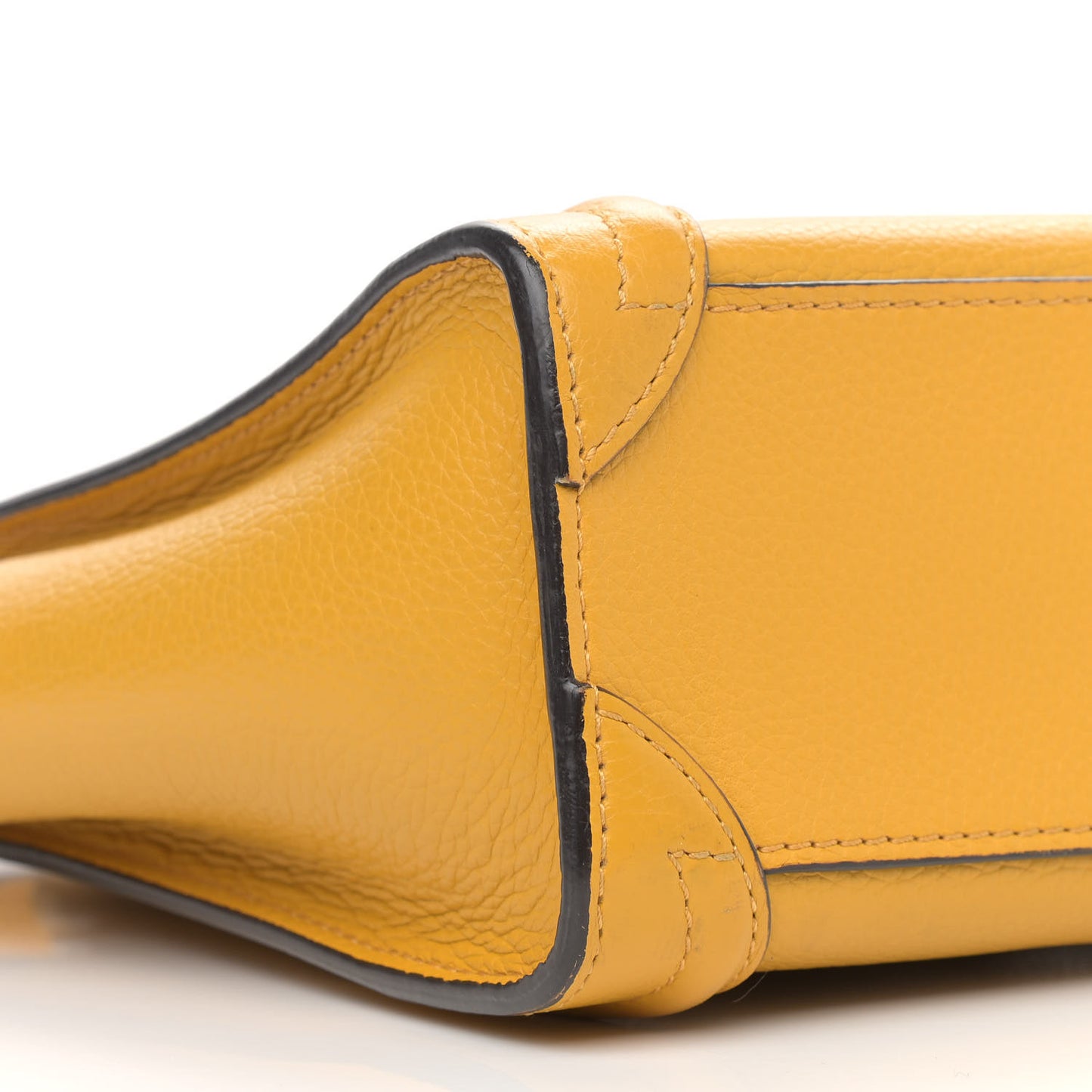 Drummed Calfskin Nano Luggage Ocre