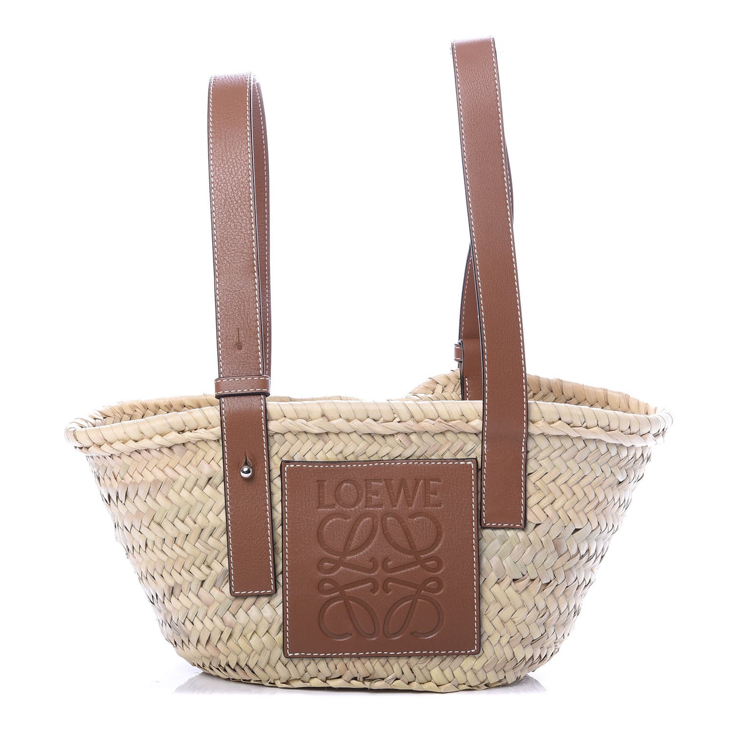 Raffia Small Basket Tote Bag Natural Tan