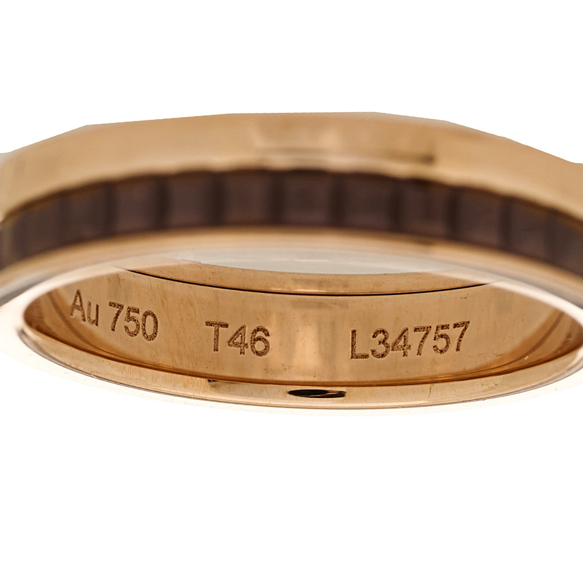 18K Pink Gold PVD Quatre Classique Wedding Band Ring 46 3.75