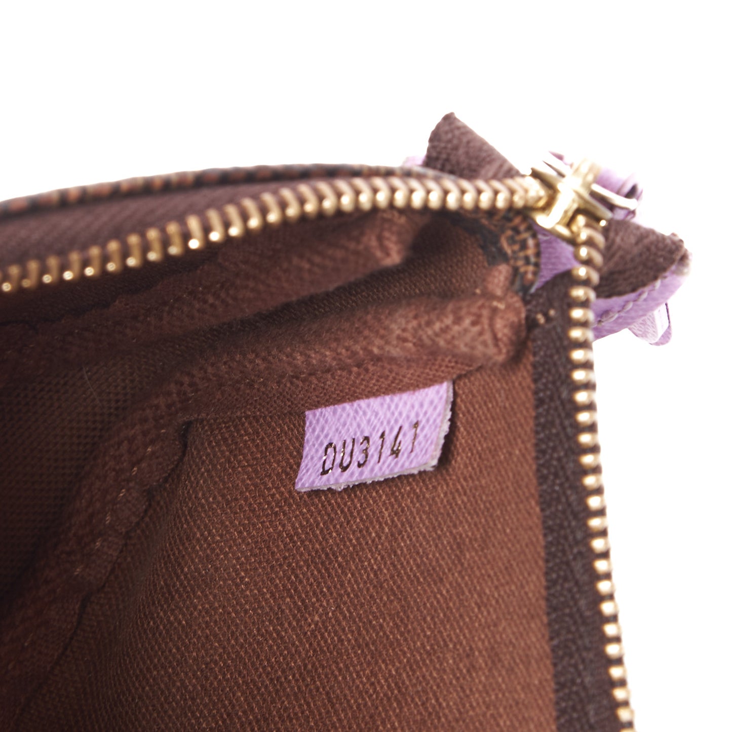 Damier Ebene Illustre Mini Pochette Accessories Violet