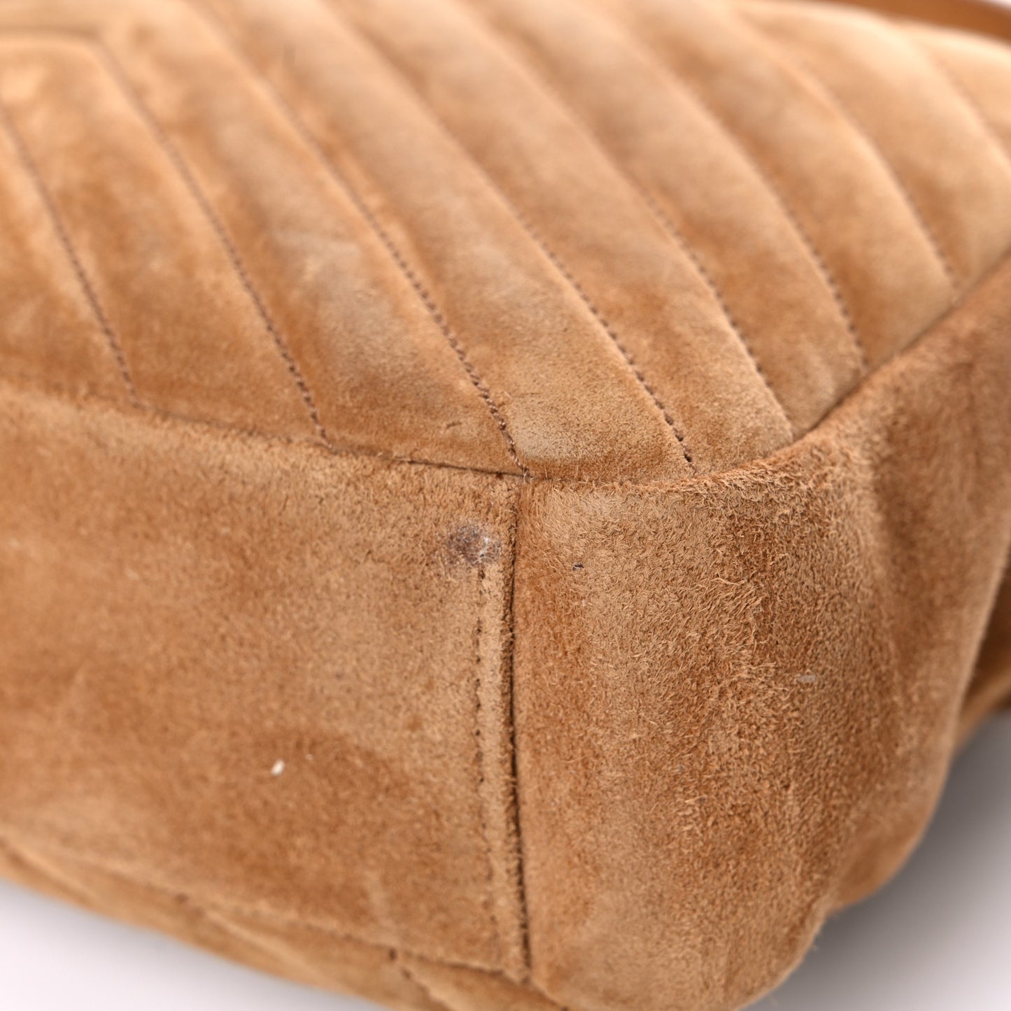 Suede Matelasse Chevron Monogram Medium College Bag Cinnamon
