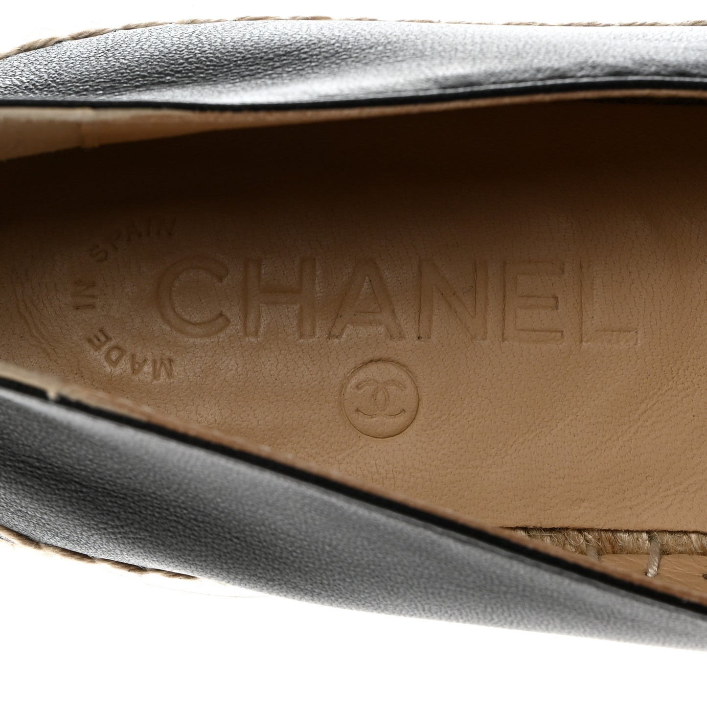 Lambskin CC Espadrilles 39 Black