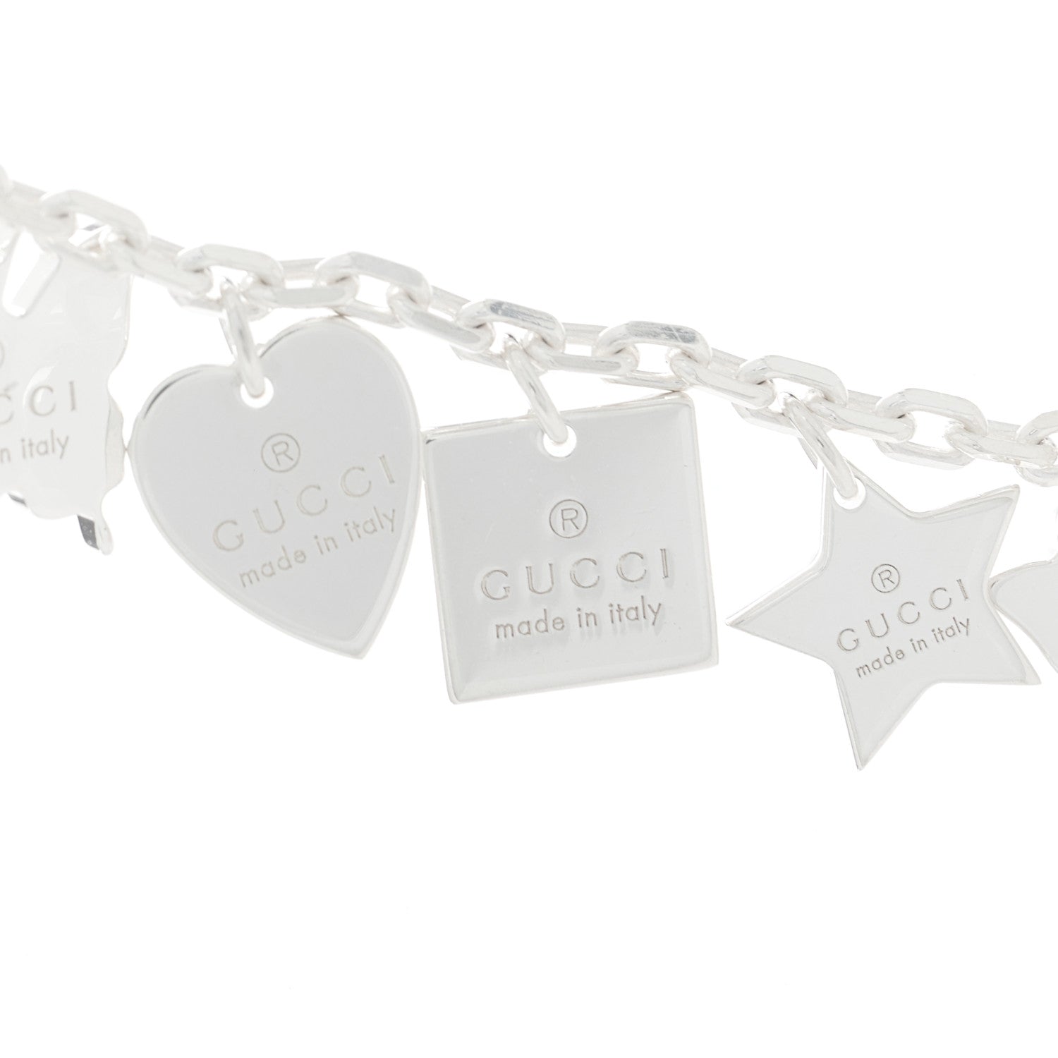Gucci Sterling Silver Trademark Charm Necklace 5 of 5