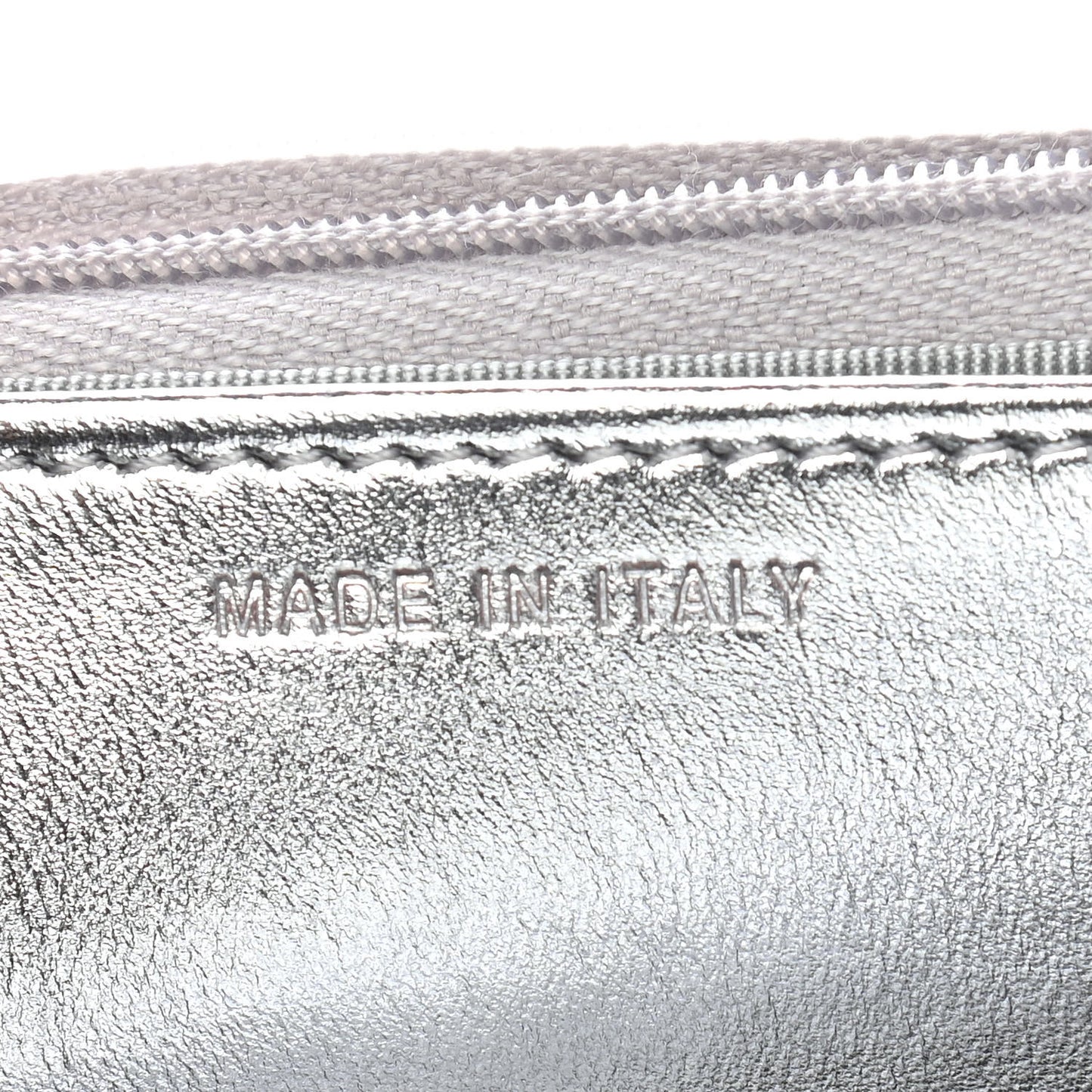 Gradient Metallic Calfskin Quilted Wallet On Chain WOC Silver Blue Yellow Purple