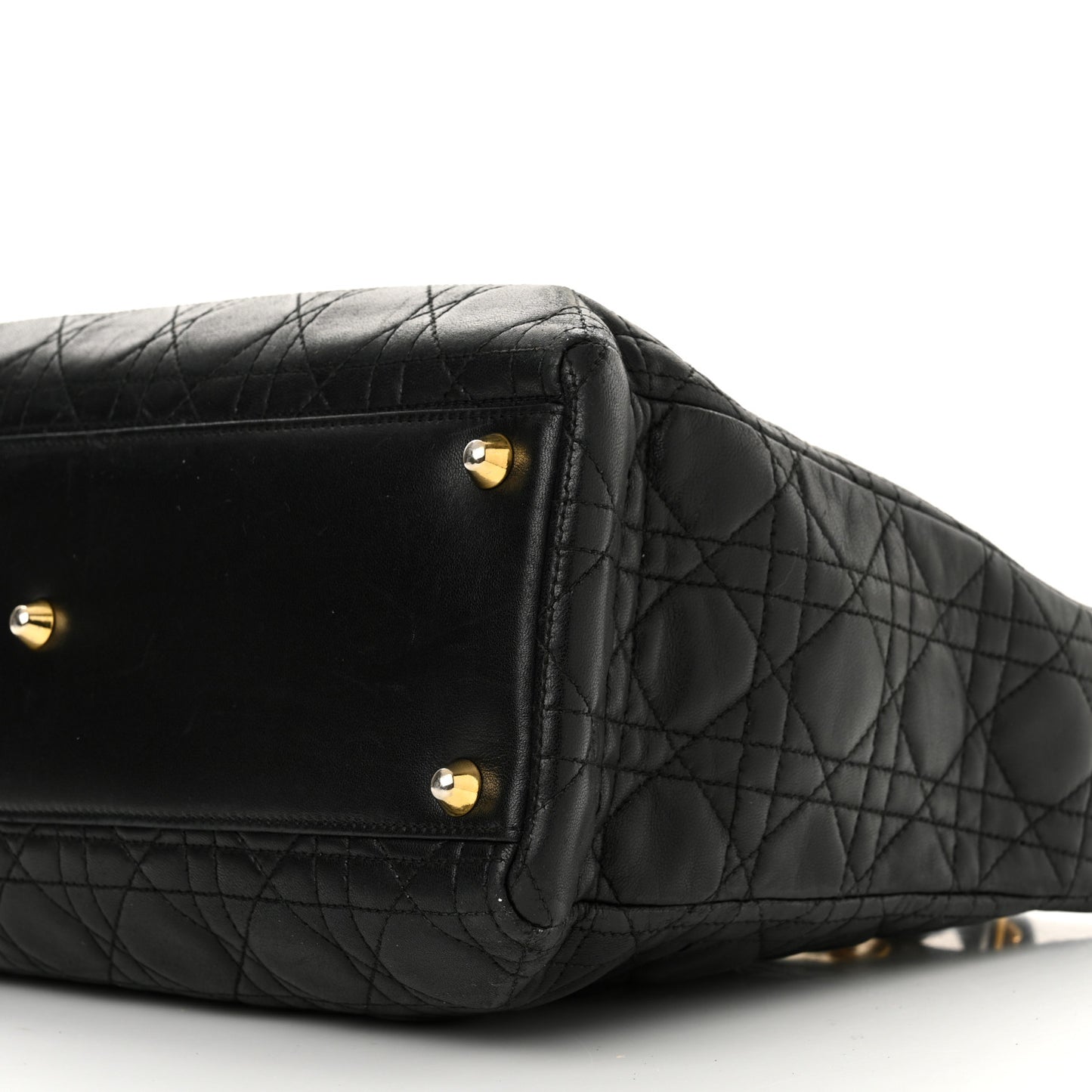 Lambskin Cannage Large Lady Dior Black