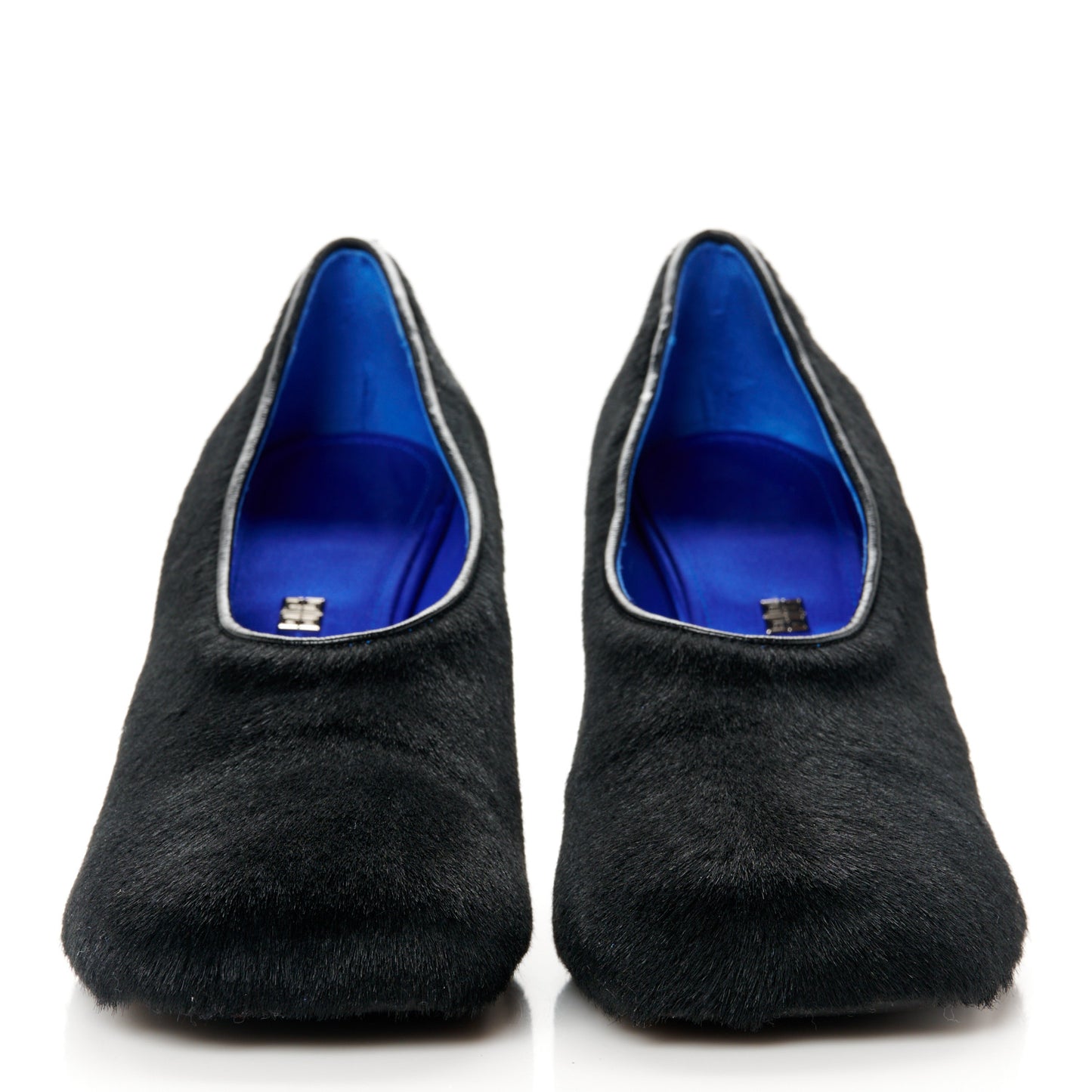 Shearling Show Stiletto Pumps 40 Black