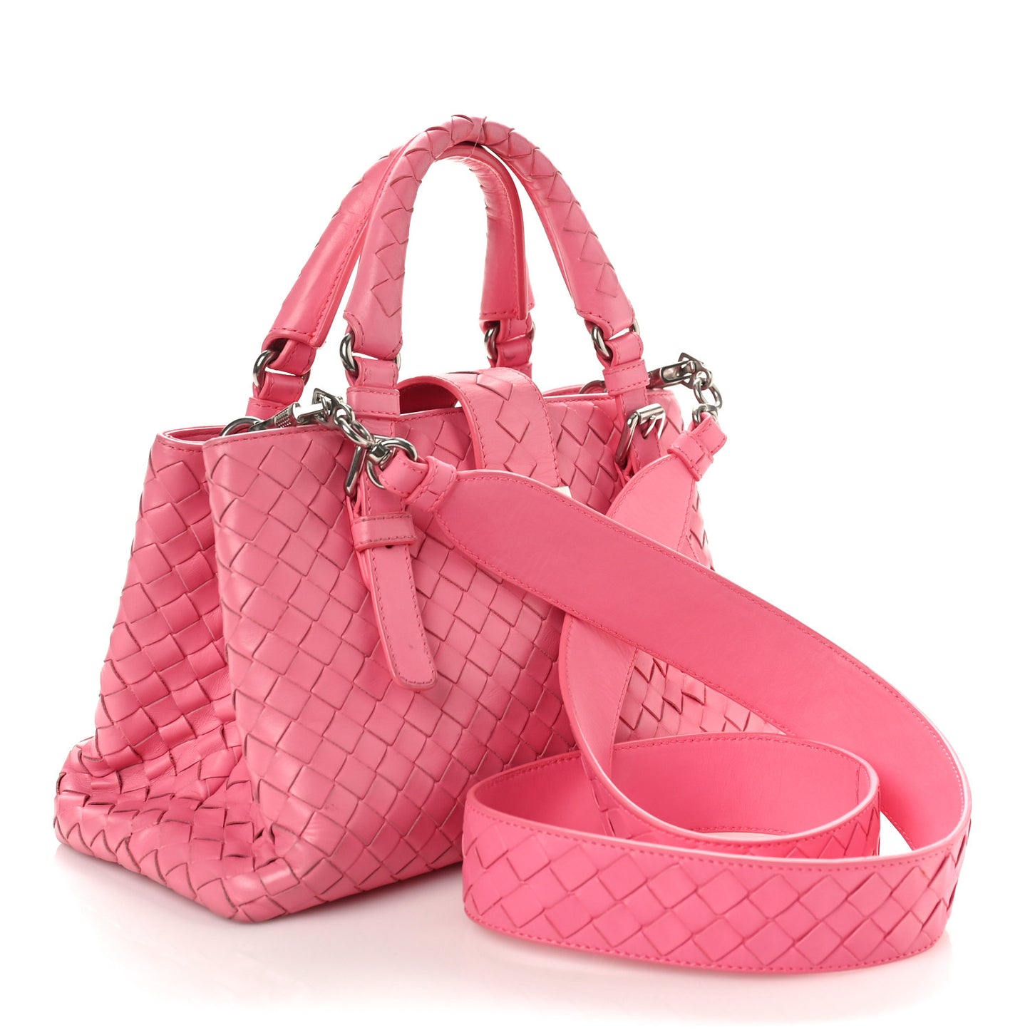 Calfskin Intrecciato Mini Roma Pink