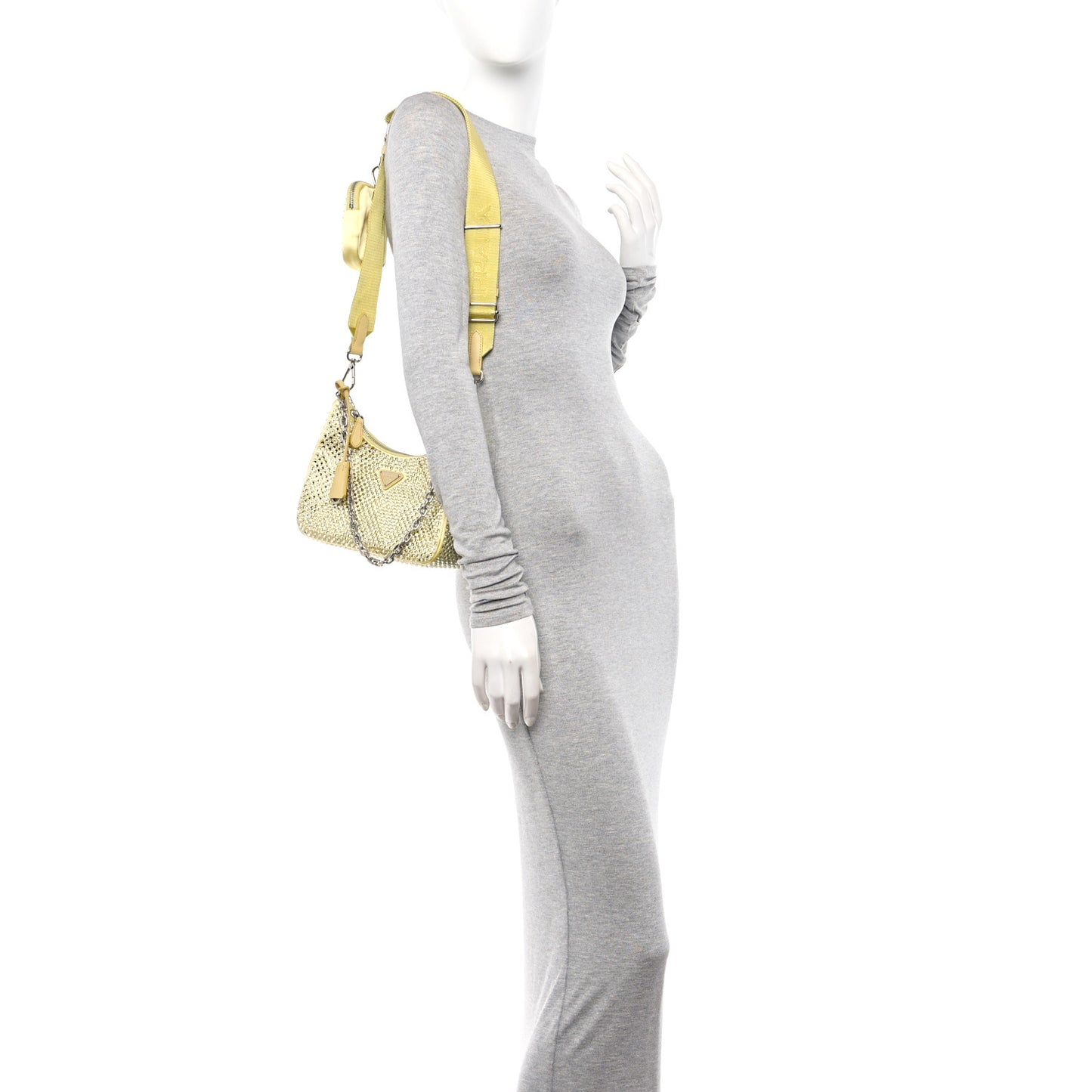 Satin Crystal Re-Edition 2005 Shoulder Bag Ananas