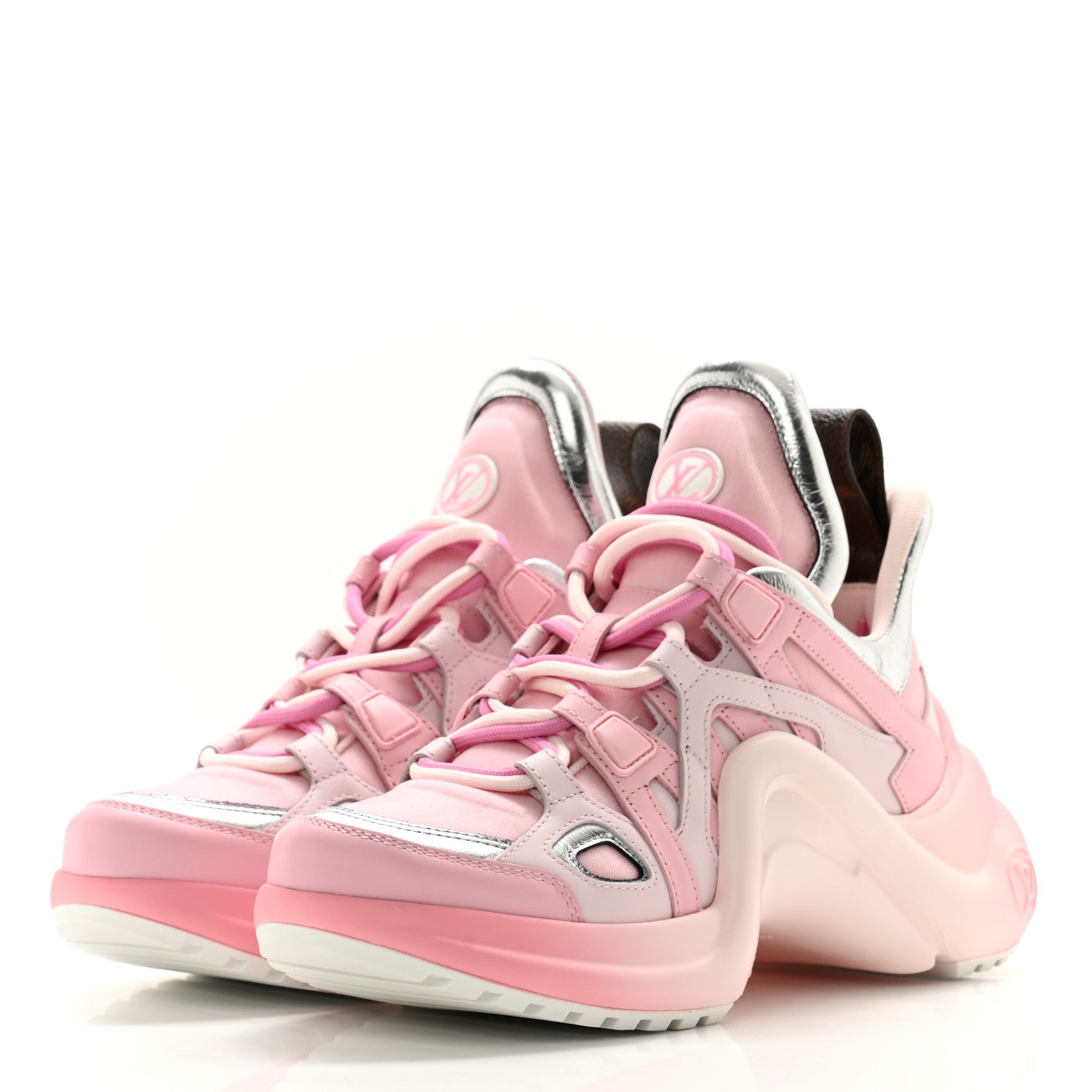 Louis Vuitton Calfskin Technical Nylon LV Archlight Sneaker 36 Pink 3 of 12