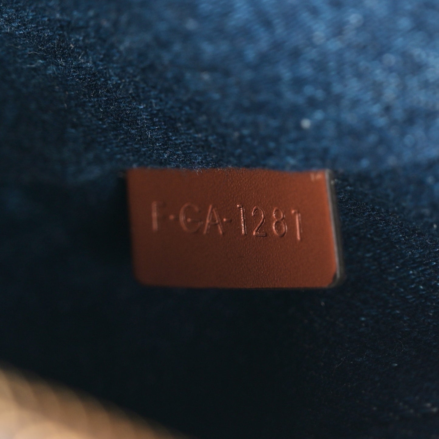 Denim Ava Shoulder Bag Navy Tan