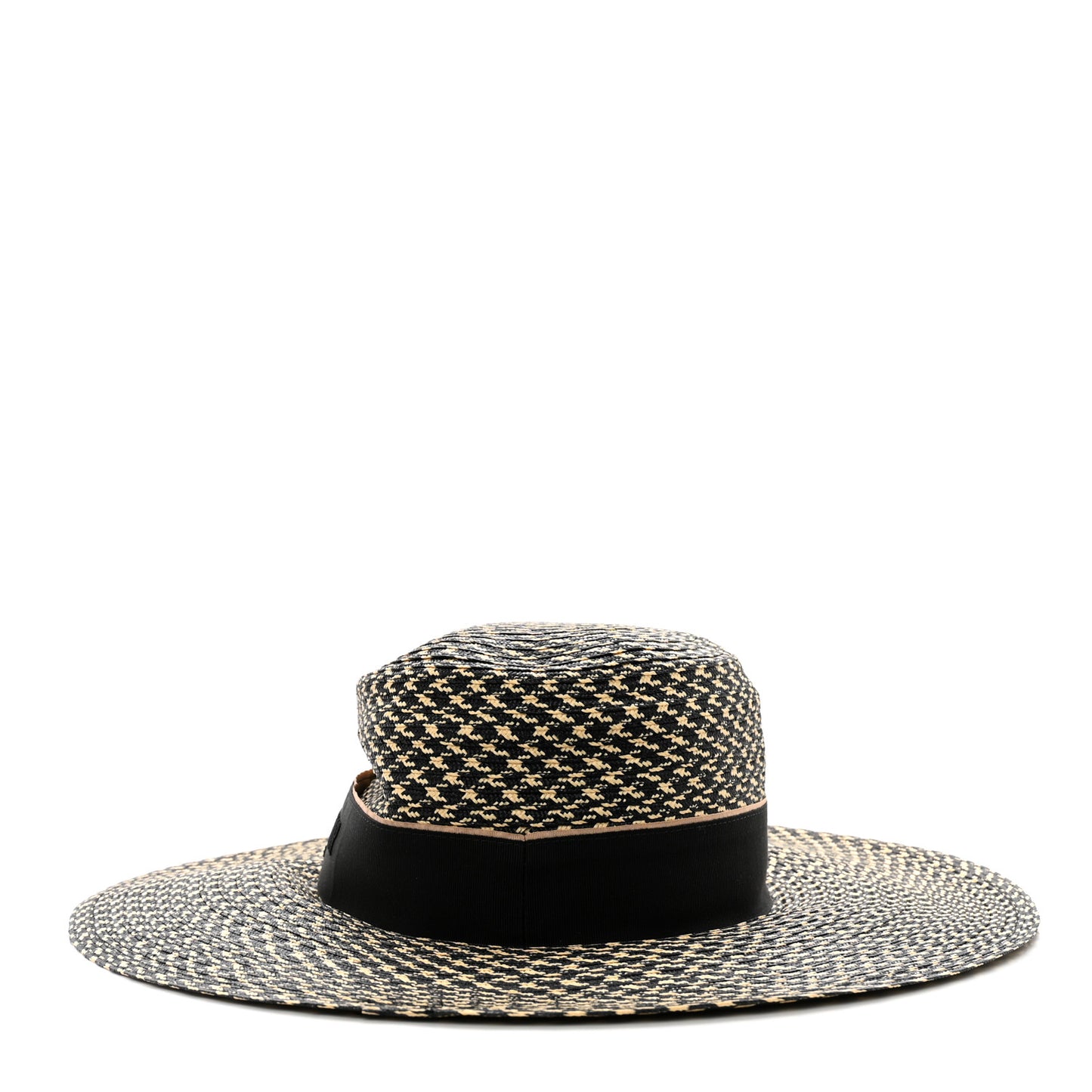 Straw Diorodeo Large Brim Hat 57 Black