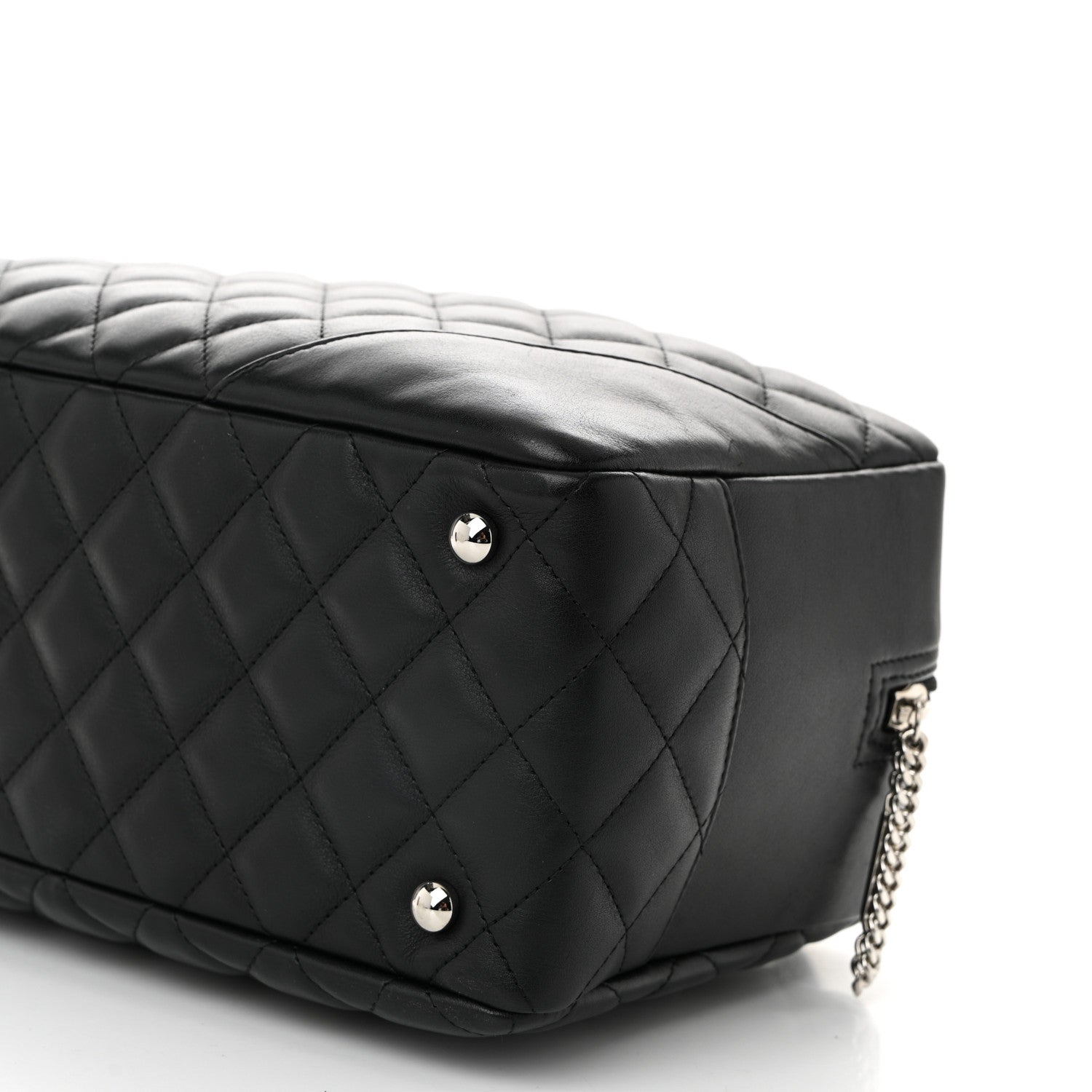 Chanel Calfskin Quilted Large Cambon Bowler Black 10 of 10