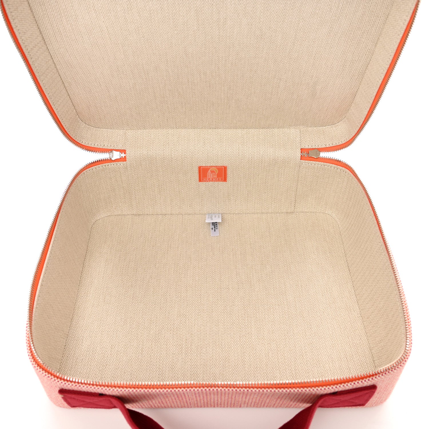 Hermes Cotton Les Cabanes Case Orange FRAMBOISE 5 of 6