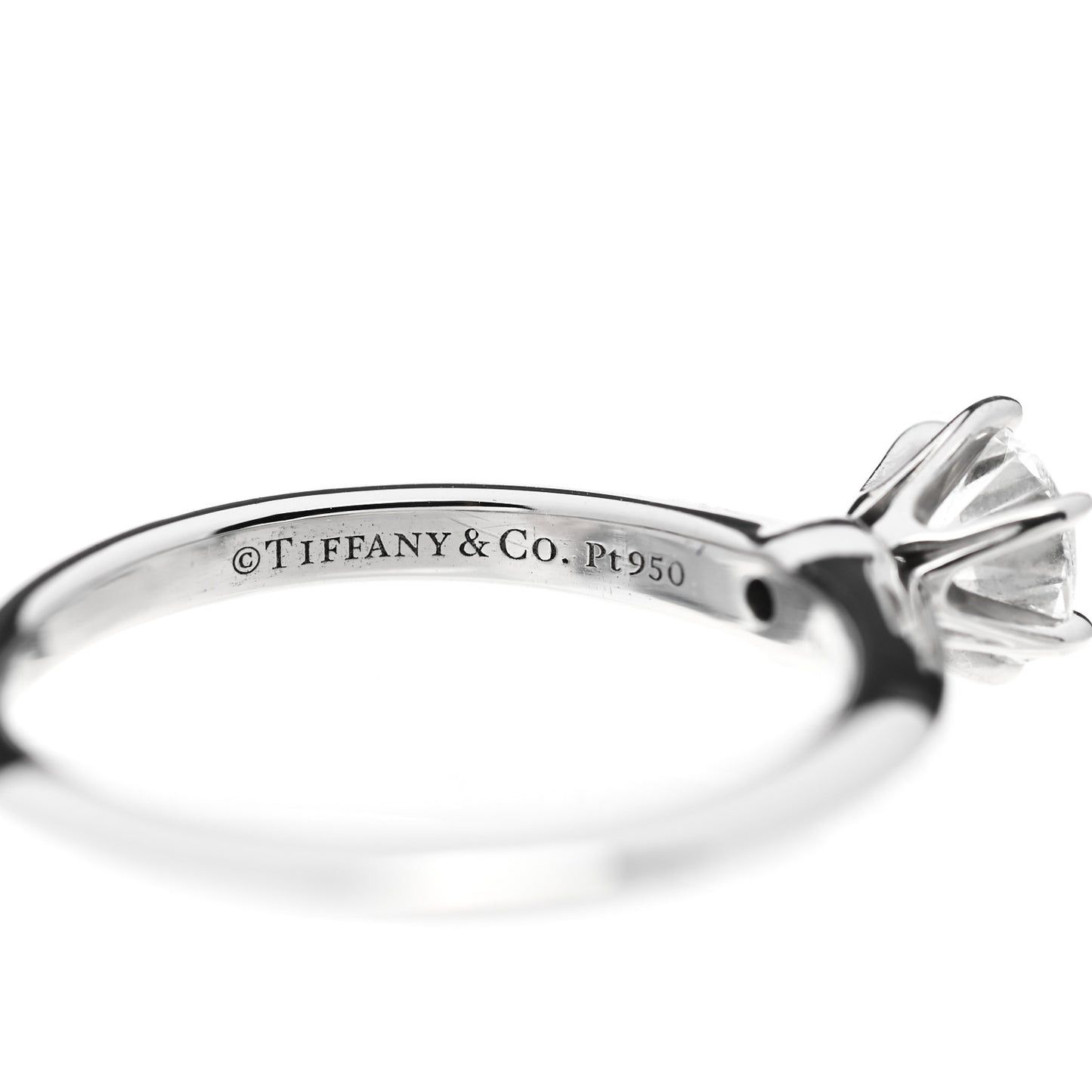 Platinum Diamond .56ct Solitaire Engagement Ring 53 6.5
