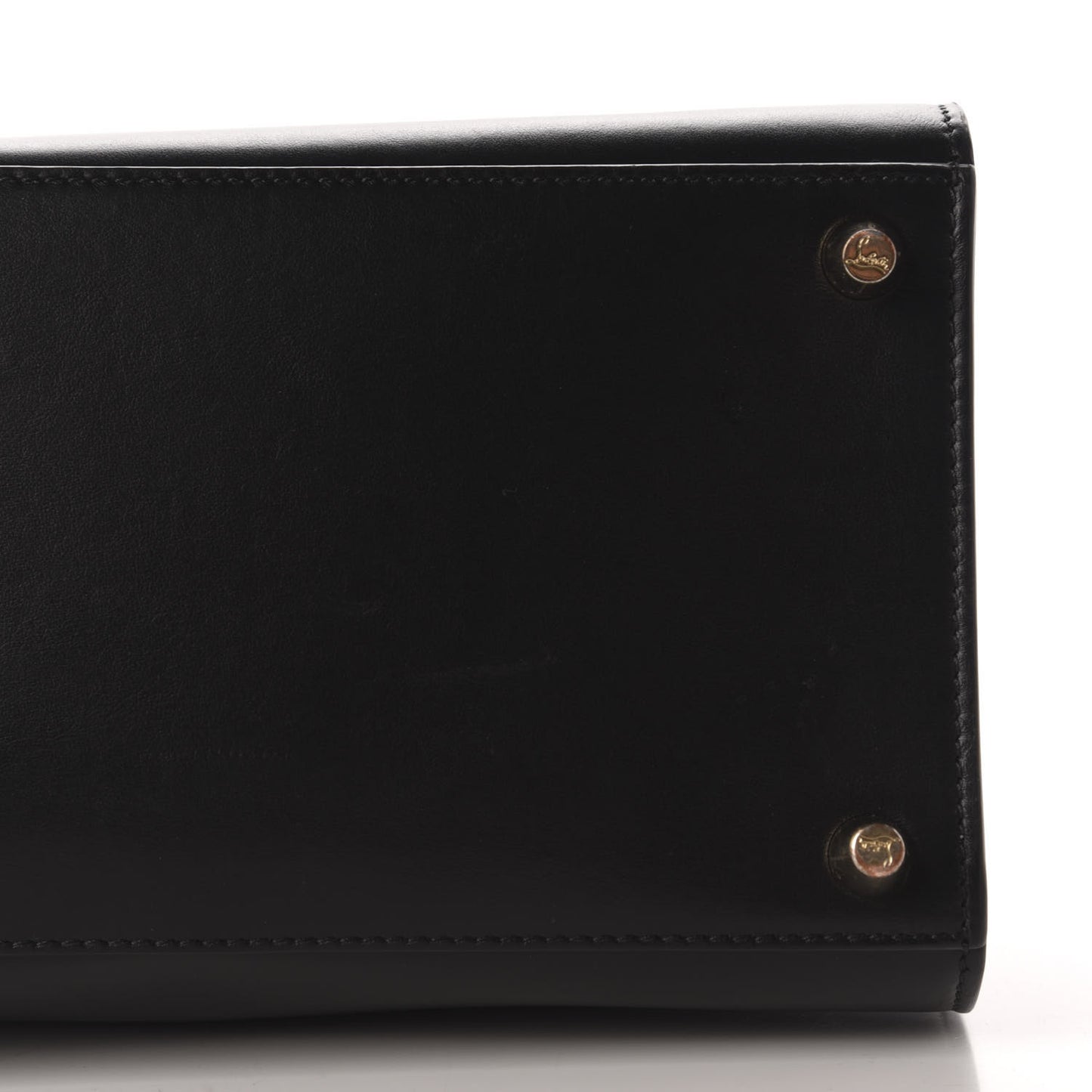 Calfskin Patent Leopard Spiked Large Paloma Black