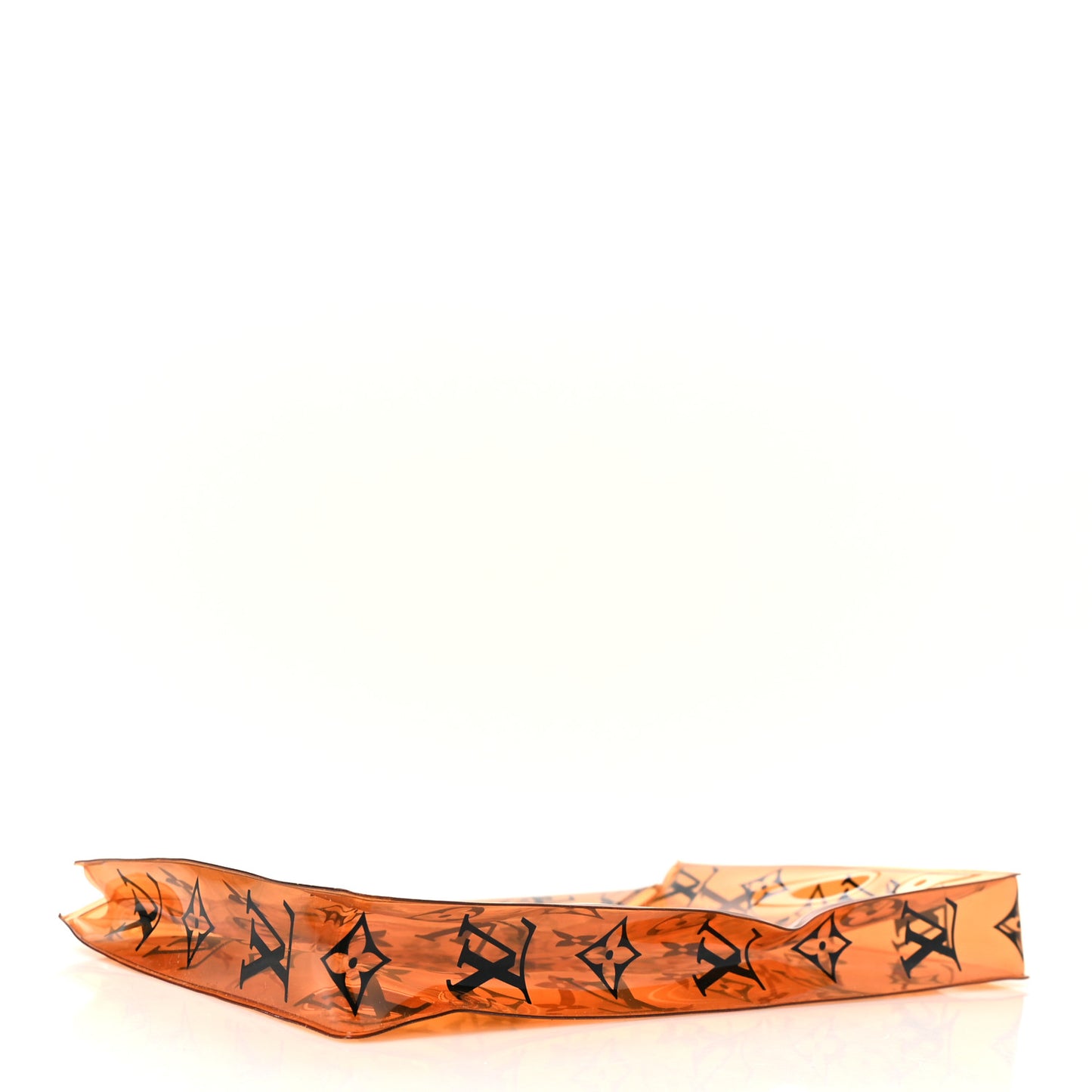PVC Monogram Printed Envelope Pouch Orange