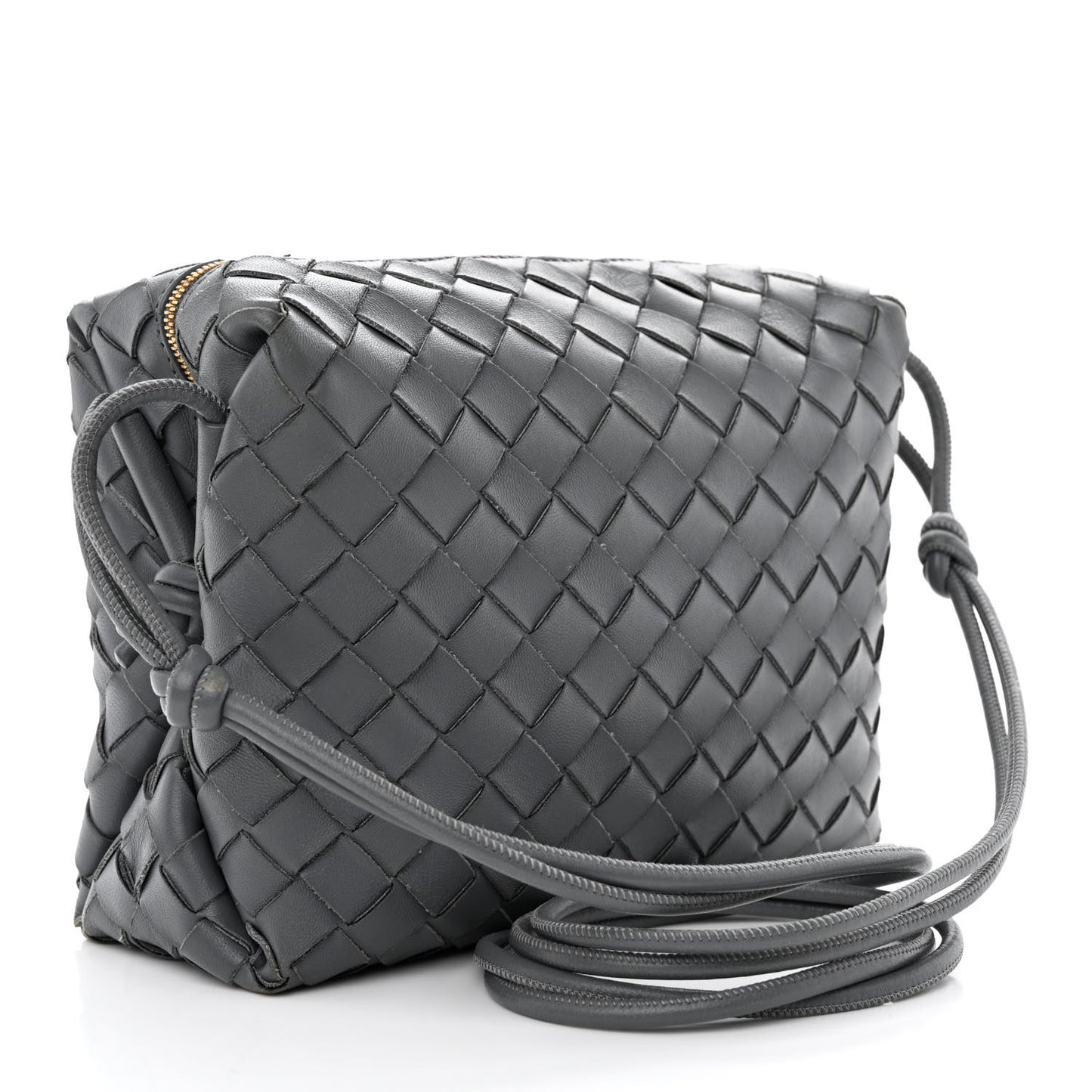 Nappa Intrecciato Small Loop Camera Bag Thunder