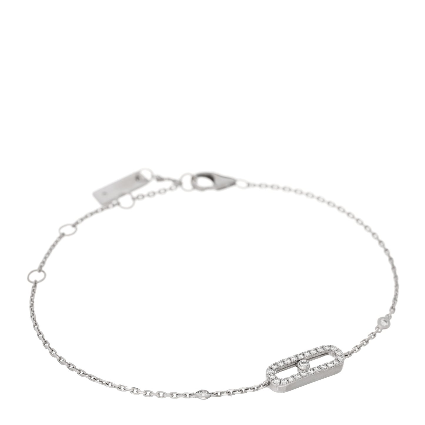 18K White Gold Diamond Move Uno Pave Bracelet