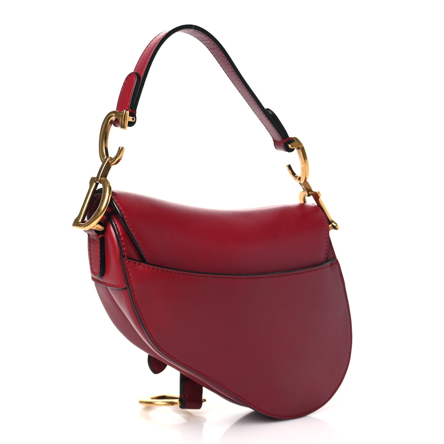 Calfskin Mini Saddle Bag Red