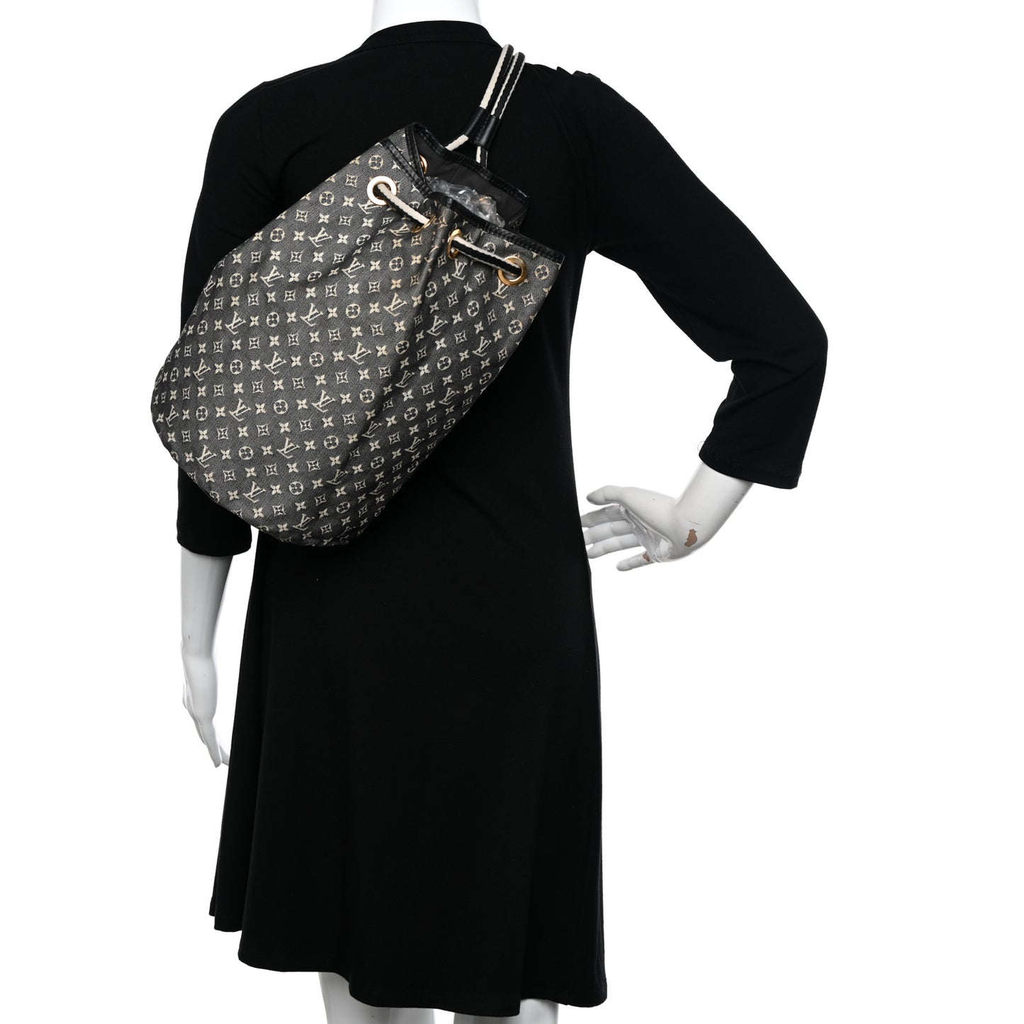 Mini Lin Monogram Betsy Backpack Black