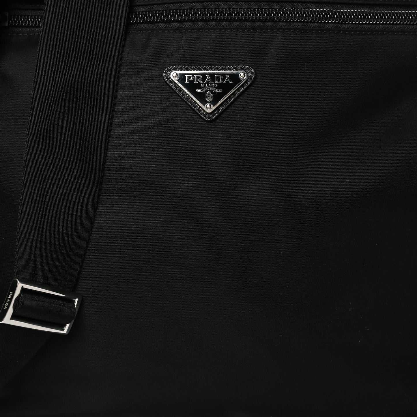 Nylon Vela Flat Messenger Bag Black