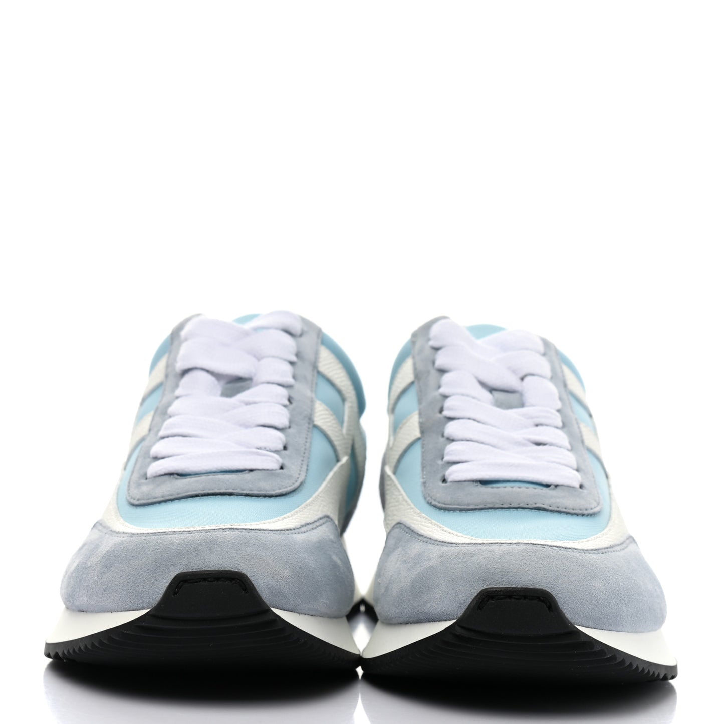 Suede Goatskin Technical Canvas Epsom Chris Sneakers 37 Bleu Multicolor