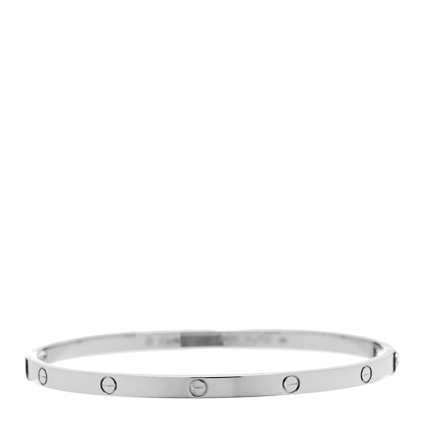 18K White Gold Small LOVE Bracelet 17