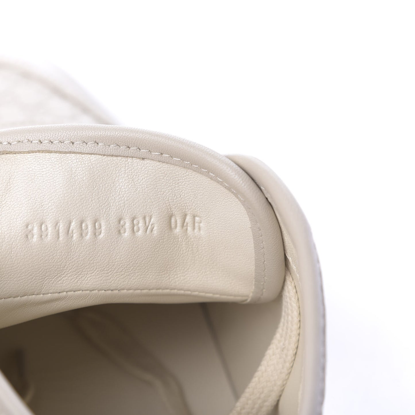 Microguccissima Womens High Top Sneakers 38.5 Off White